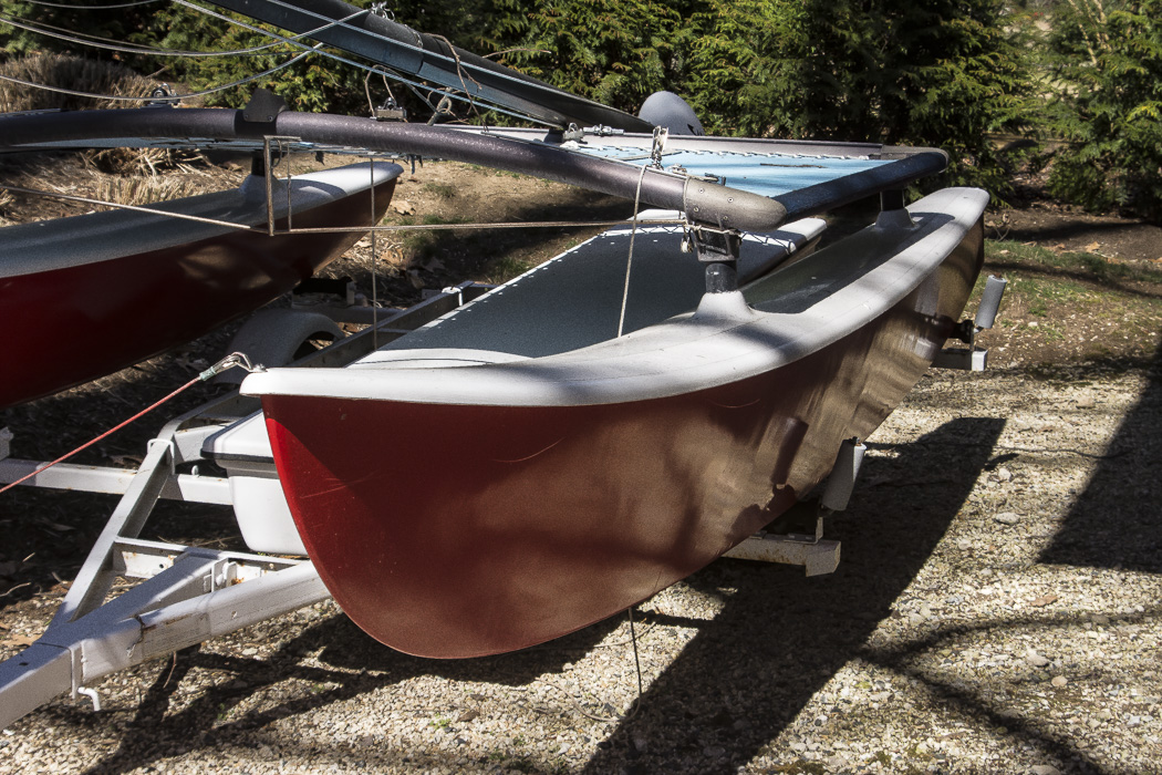 Hobie Catamaran, Trailer Hitch, and Portable Dolly