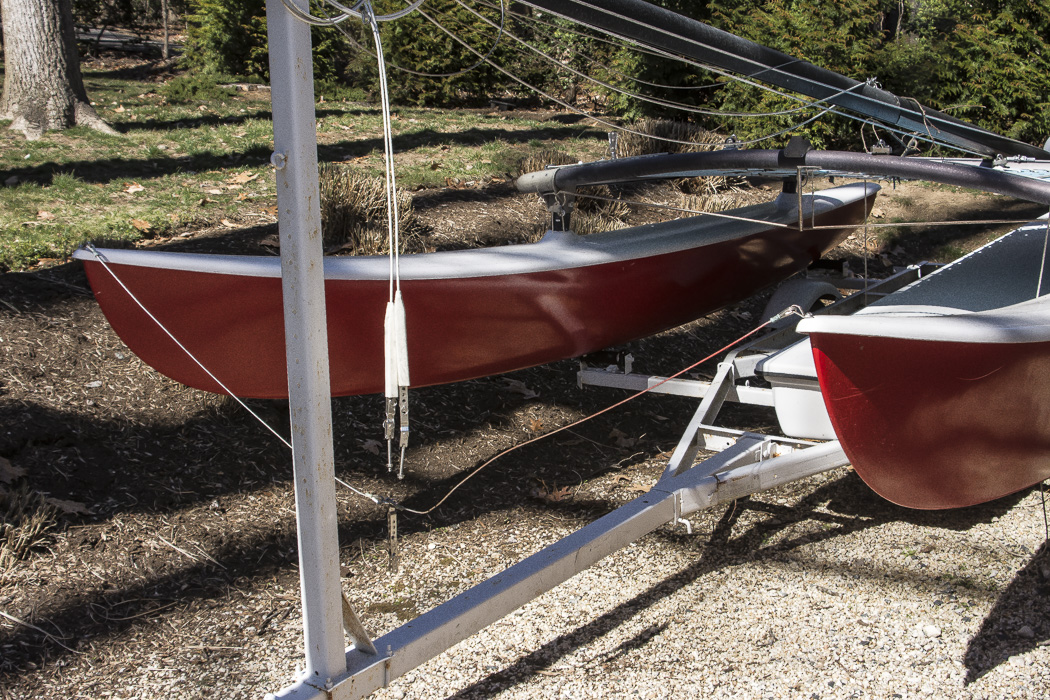 Hobie Catamaran, Trailer Hitch, and Portable Dolly