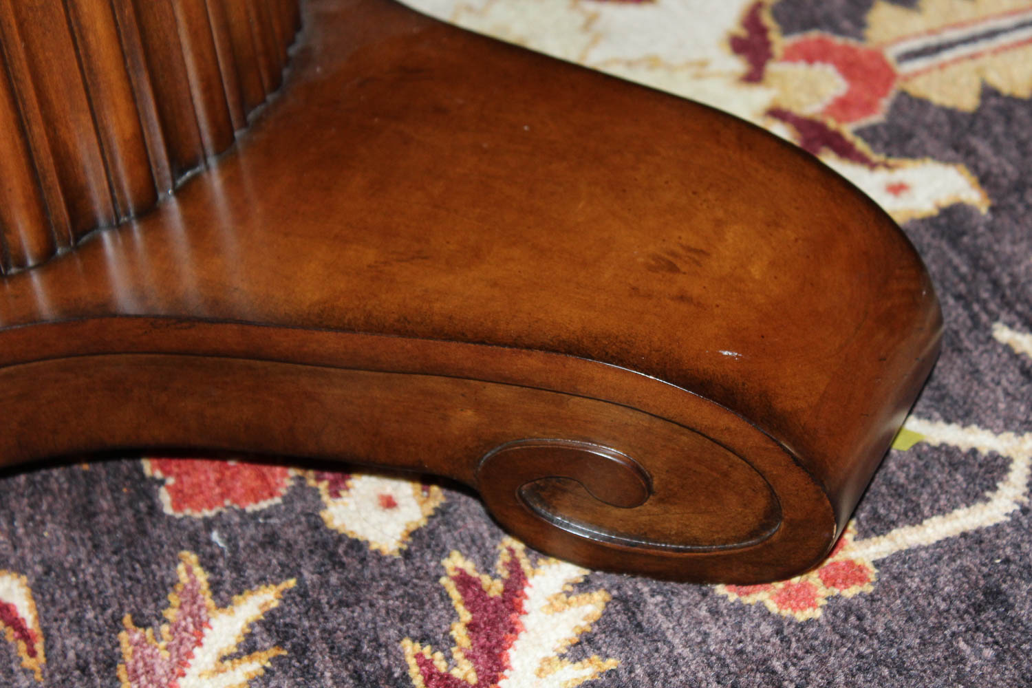 Glass-Top Dining Table With Double Pedestal Base