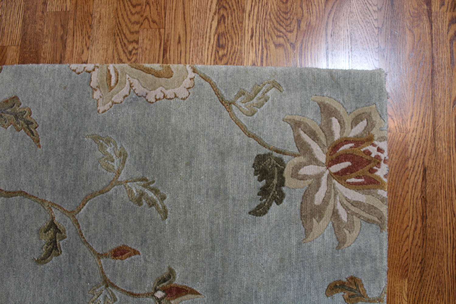 Handwoven Wool Art Silk Area Rug From India