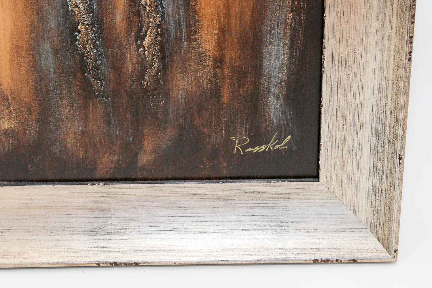 Irena Russkol Mixed Media Impasto Figural Abstract Painting