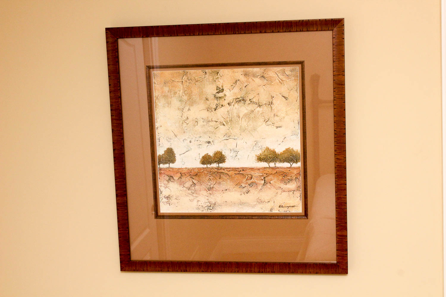 Pairing of Davenport Mixed Media Impasto Landscapes