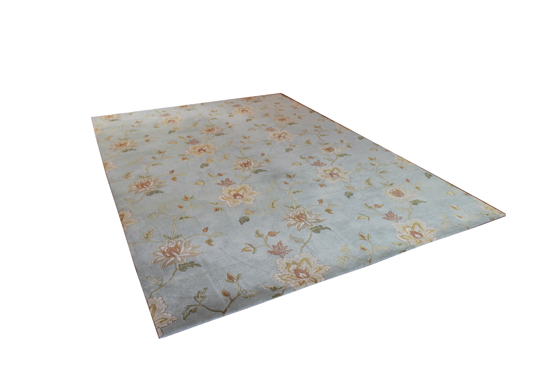 Handwoven Wool Art Silk Area Rug From India