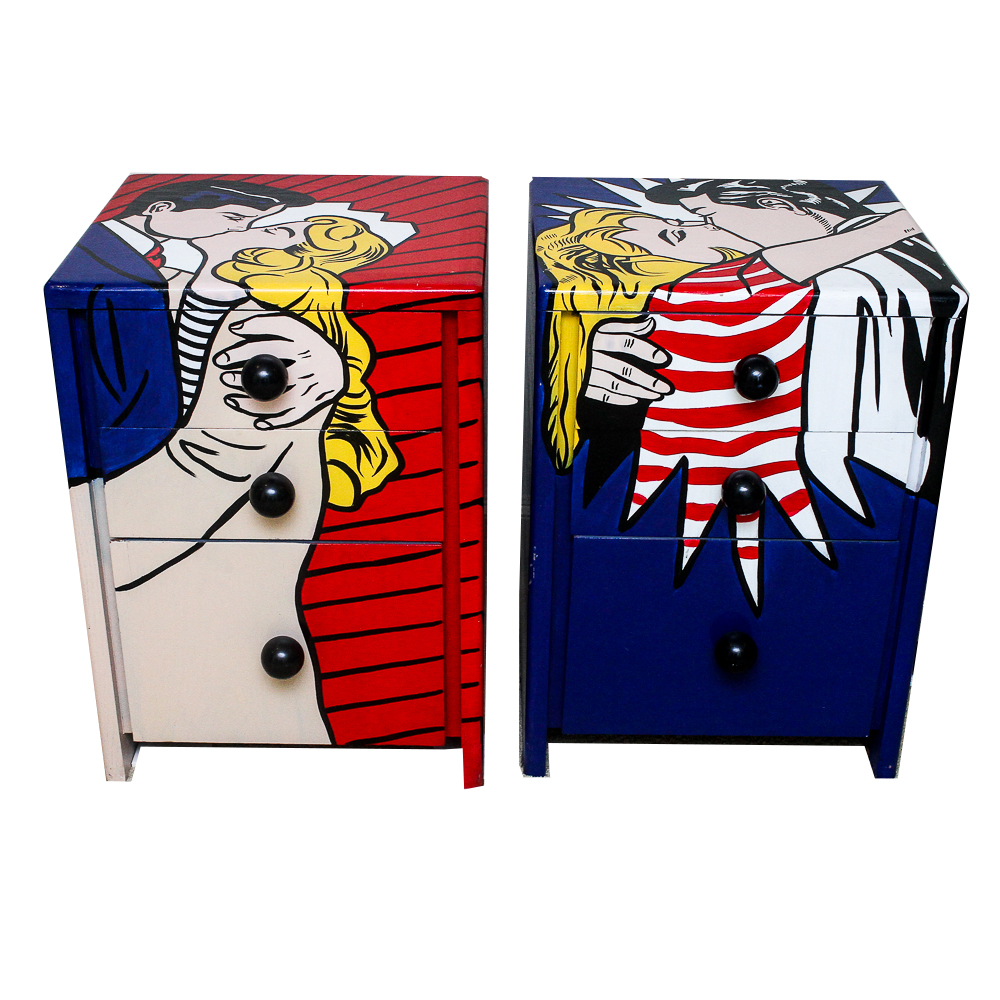 Pair of Pop Art Chest of Drawers