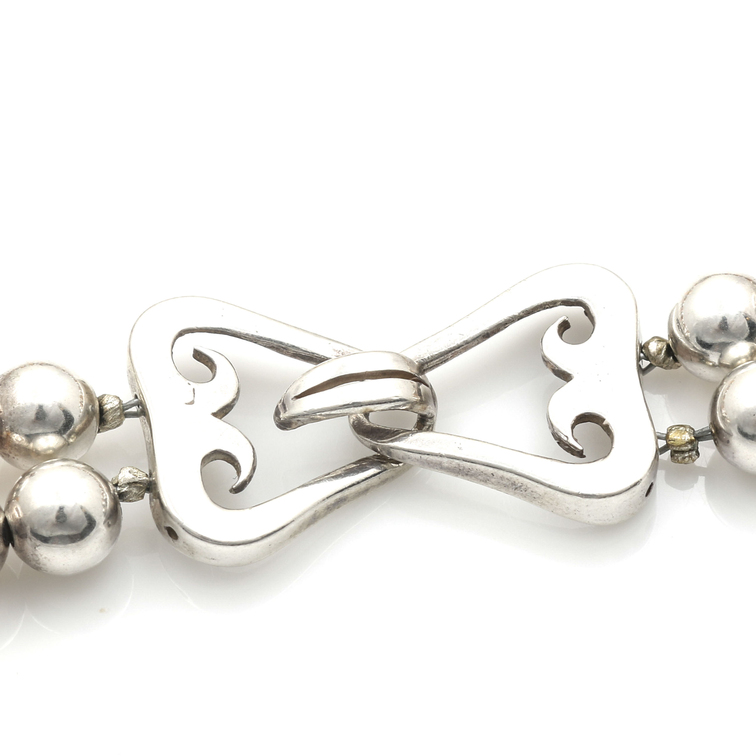 Jon McCray Sterling Silver Beaded Amber Necklace