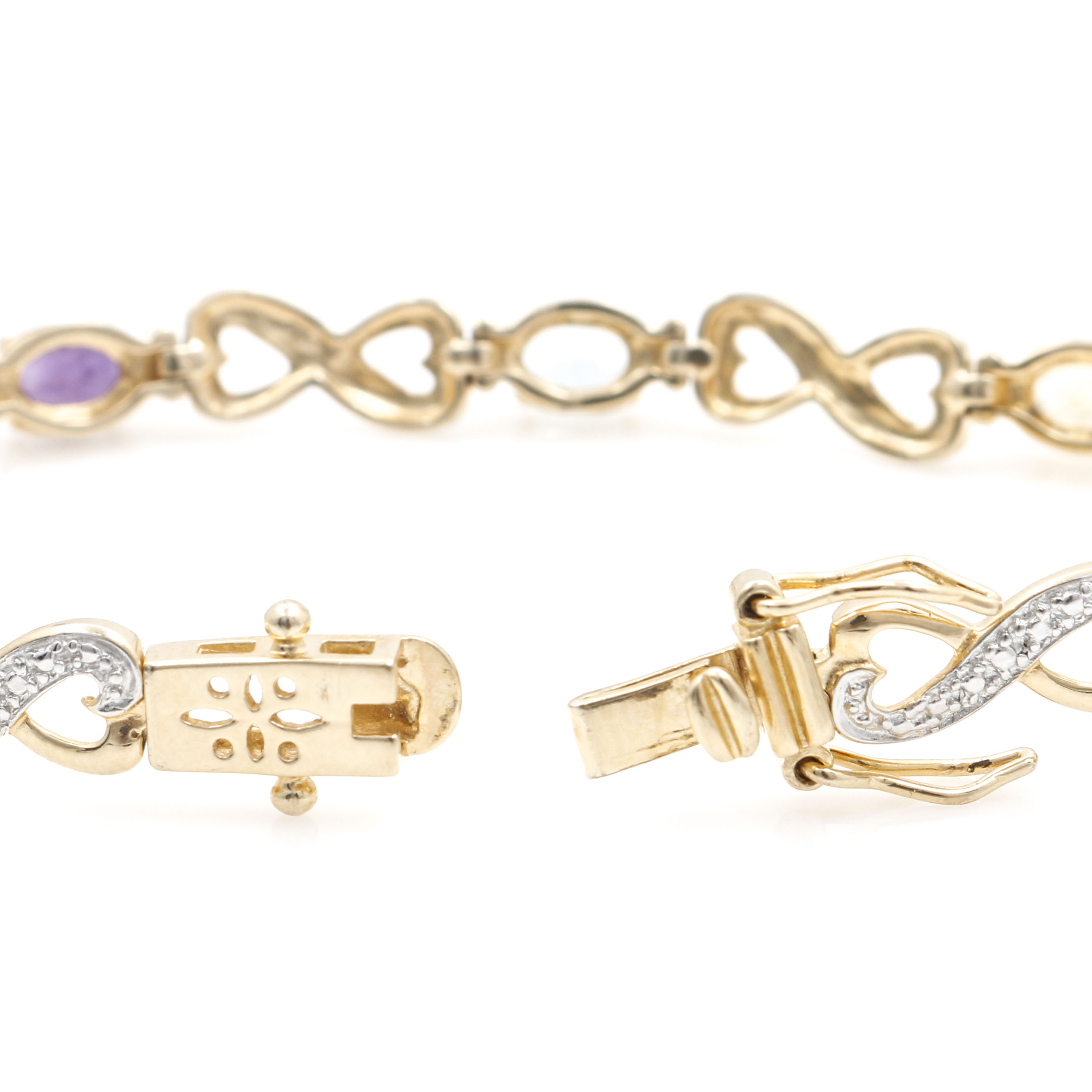 Sterling Silver Diamond and Gemstone Bracelets