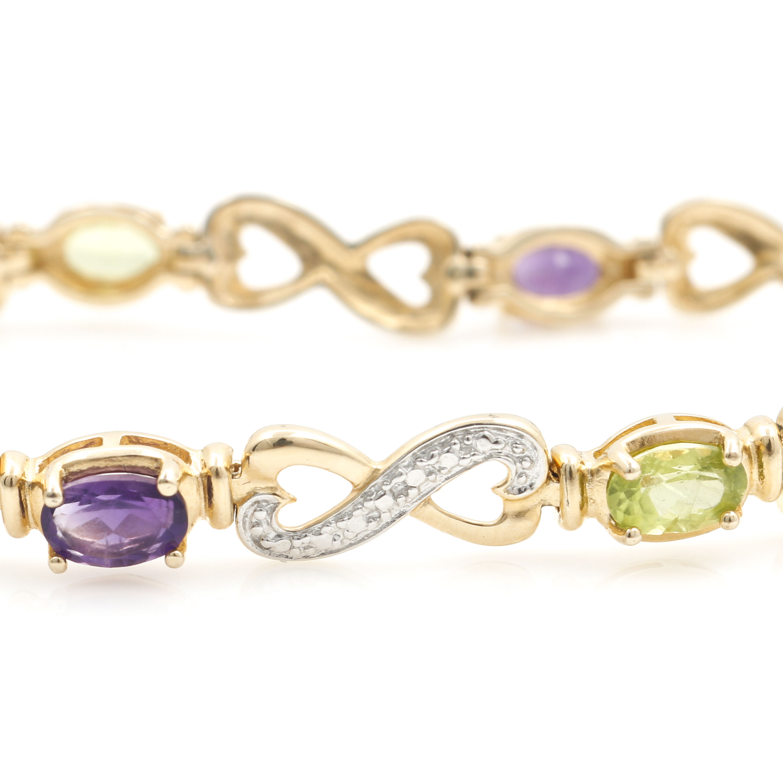 Sterling Silver Diamond and Gemstone Bracelets