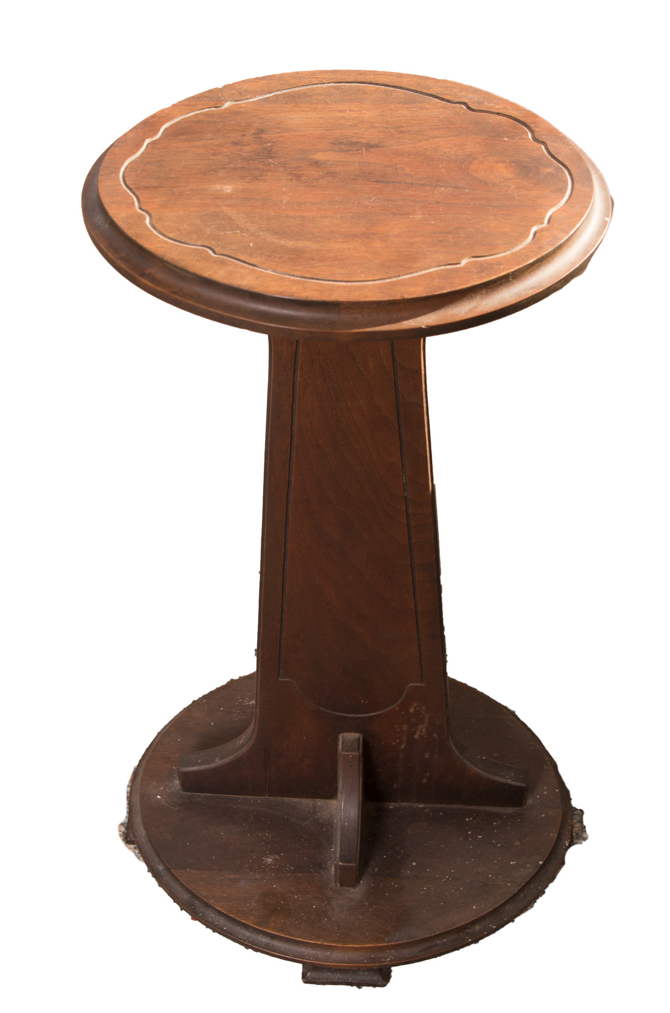 Vintage Pedestal Side Table by Wright De Coster
