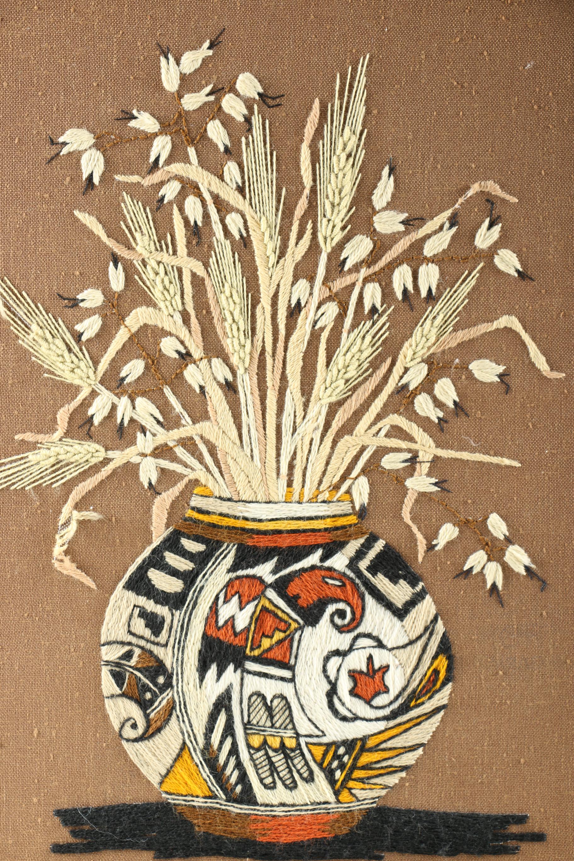 Needlepoint of Wheat Sheaves