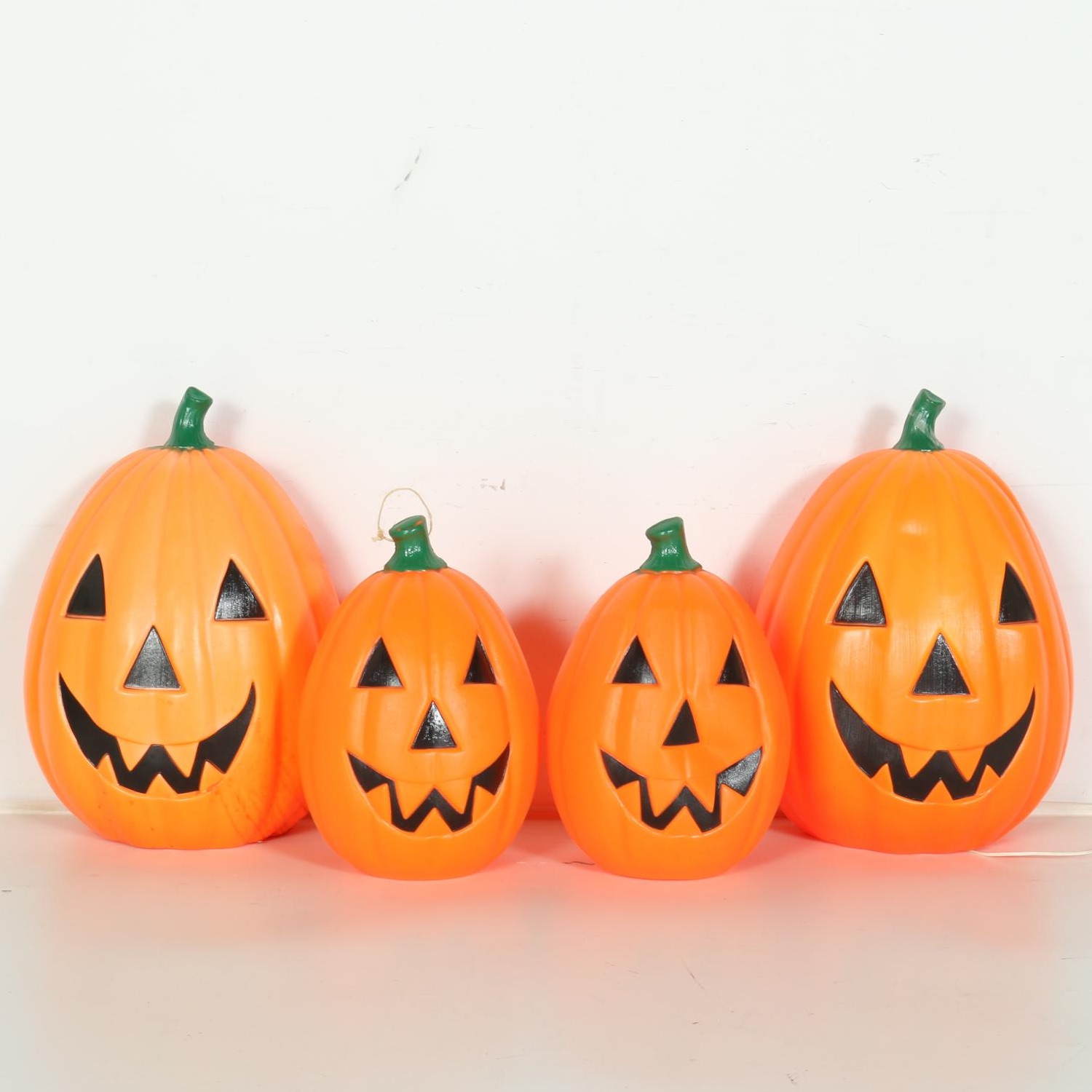 Group of Decorative Light Up Pumpkins