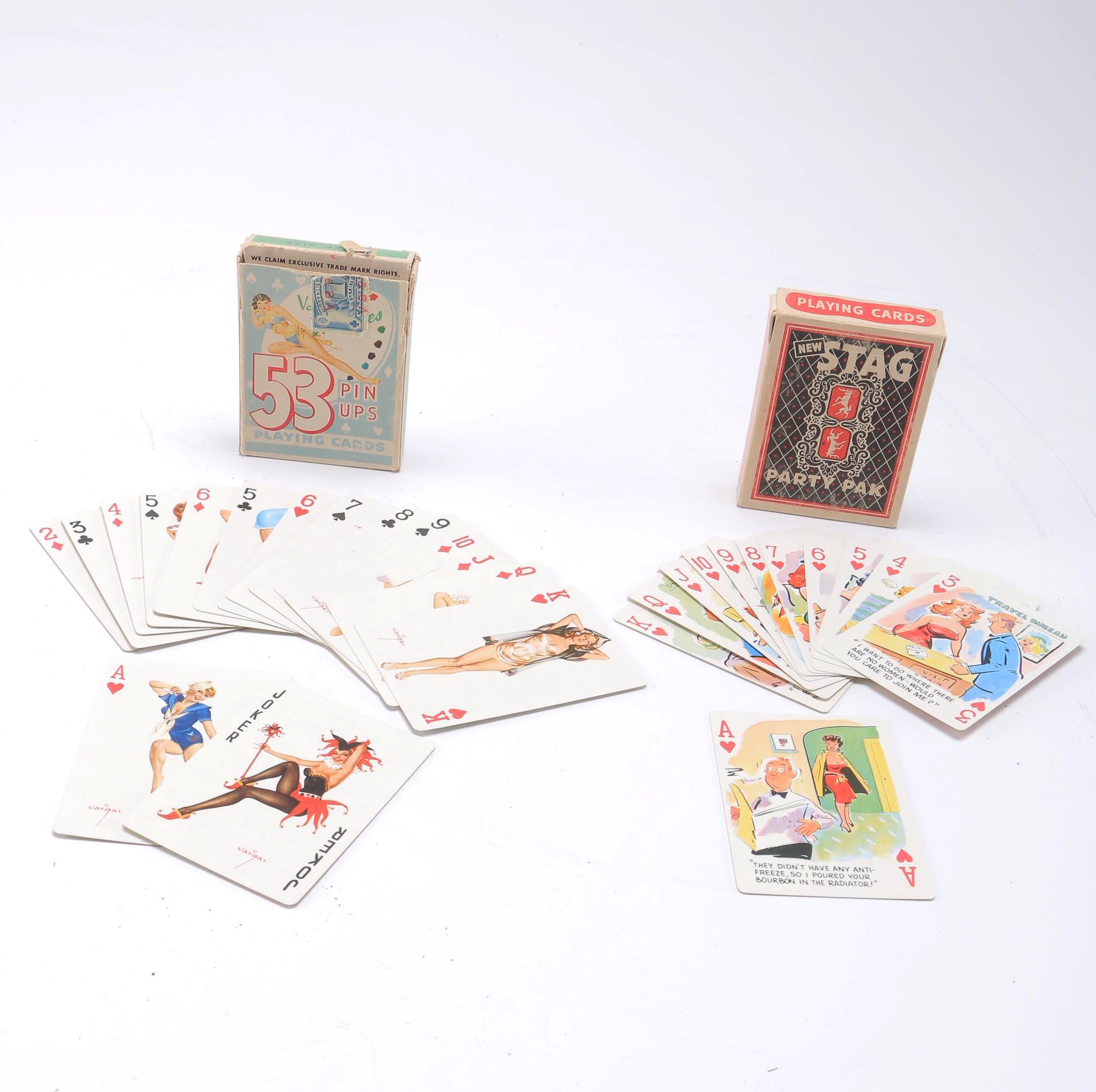 Vintage Vargas Pin Ups and Stag Adult Humor Playing Cards