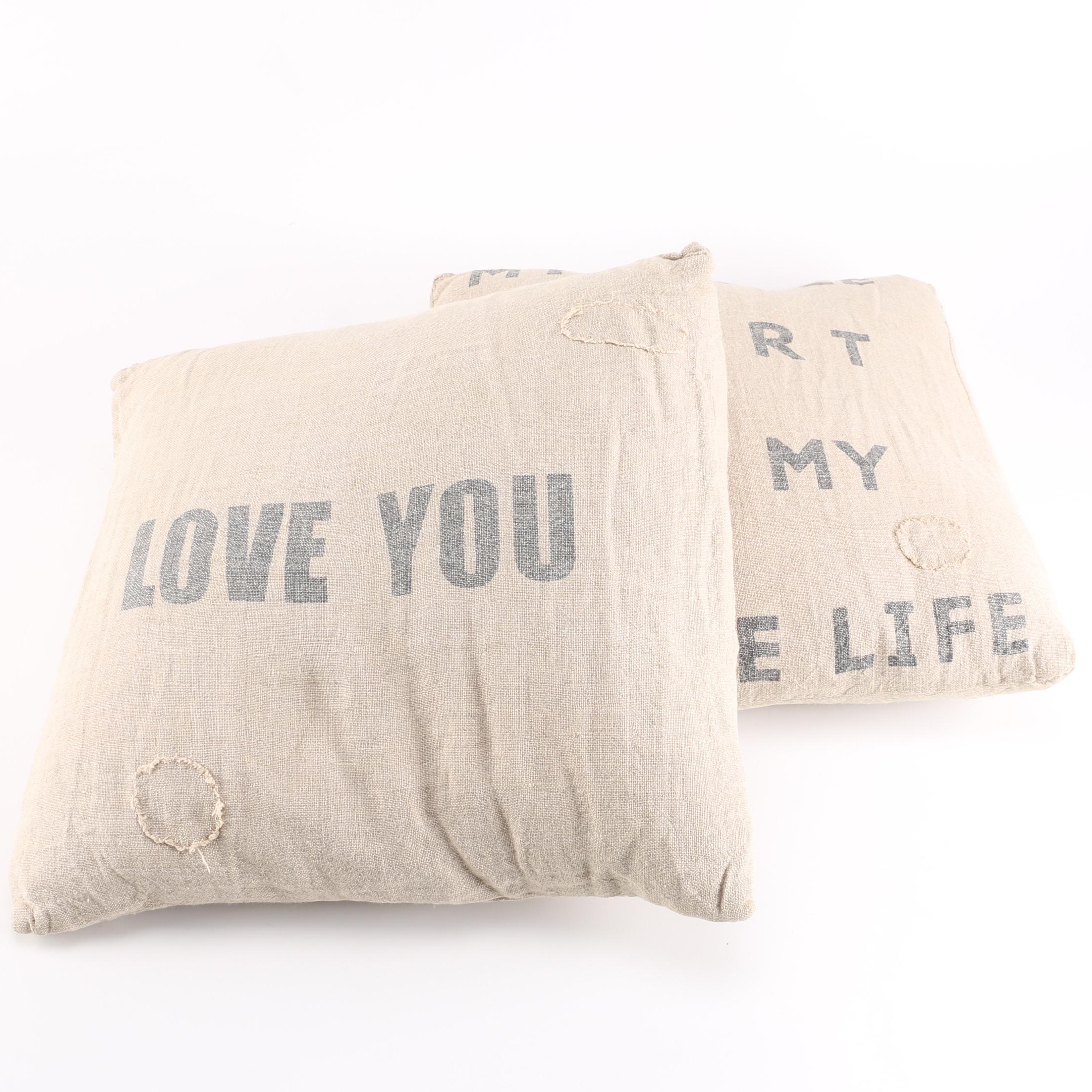 Rustic Burlap Pillows