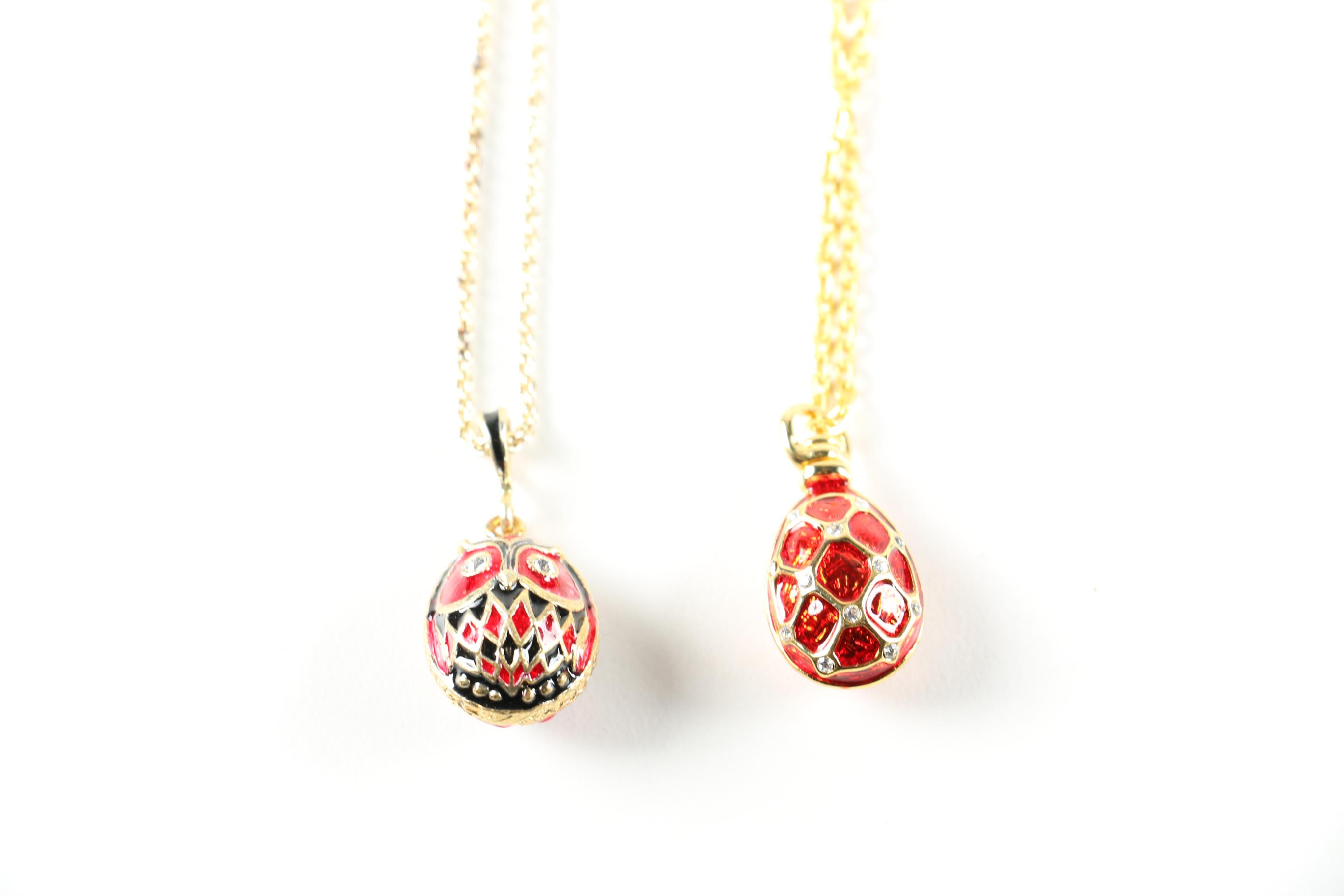 Vintage Enamel Gold Tone Jewelry