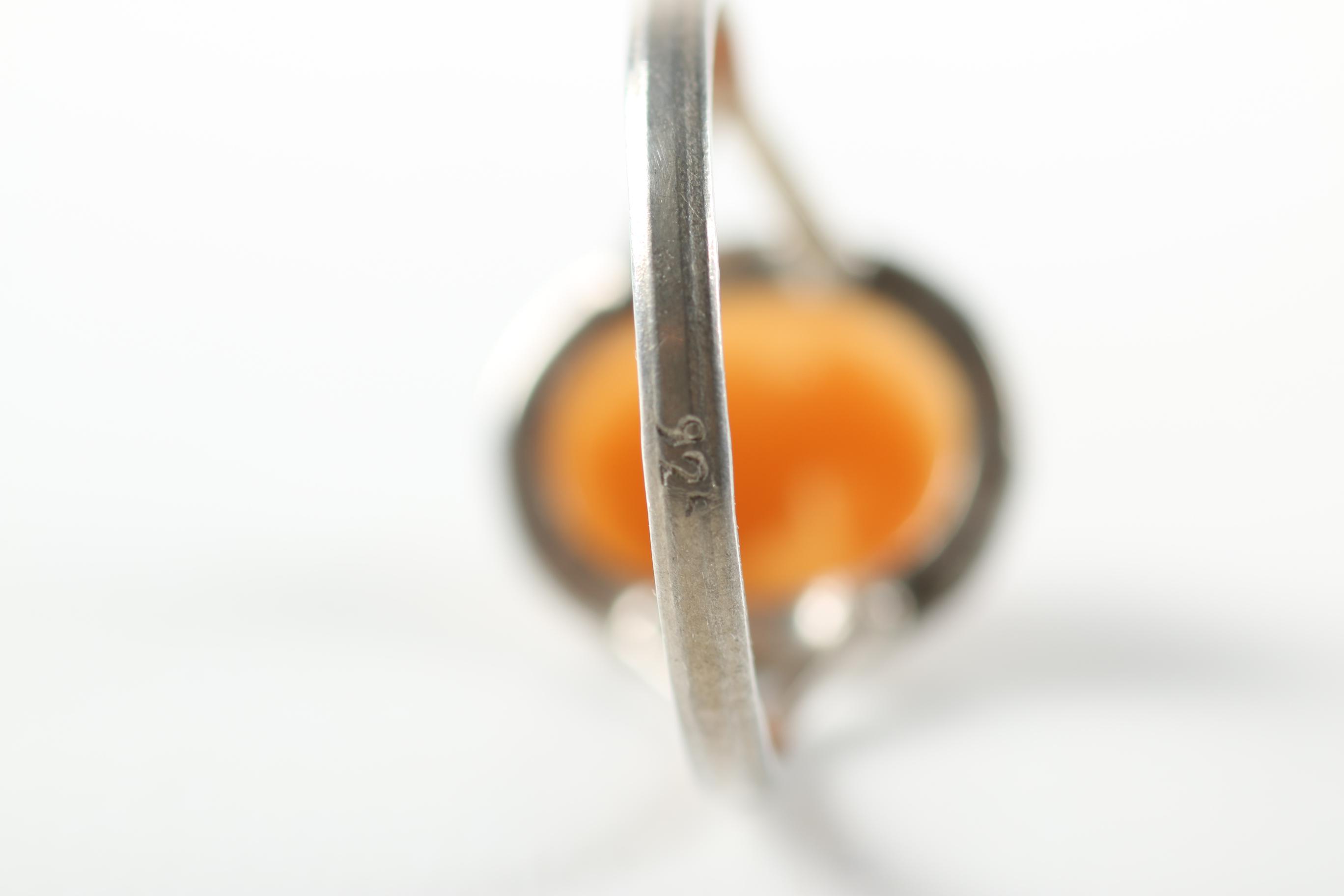 Vintage Sterling Silver Cameo Ring