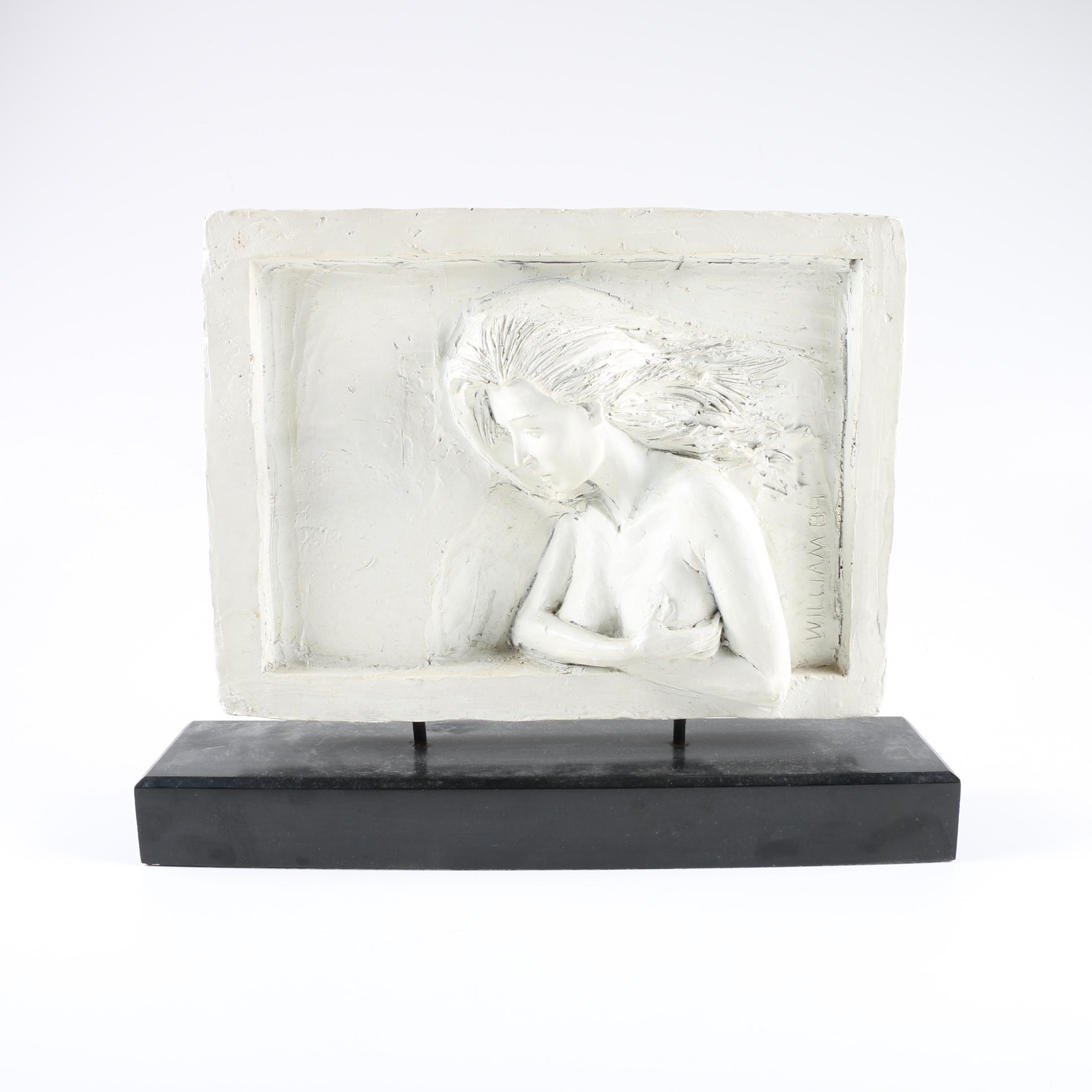 Relief Carving of Female Nude in Clay