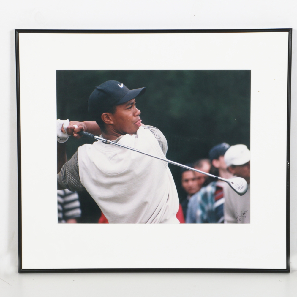 Framed Lithograph of Tiger Woods