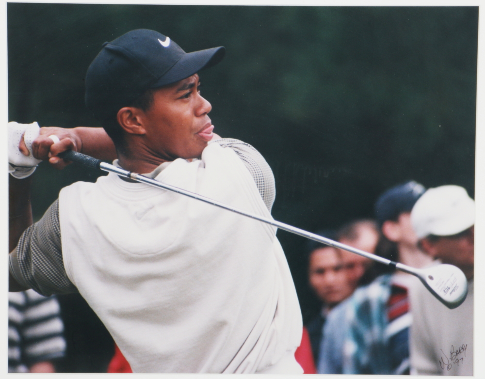 Framed Lithograph of Tiger Woods