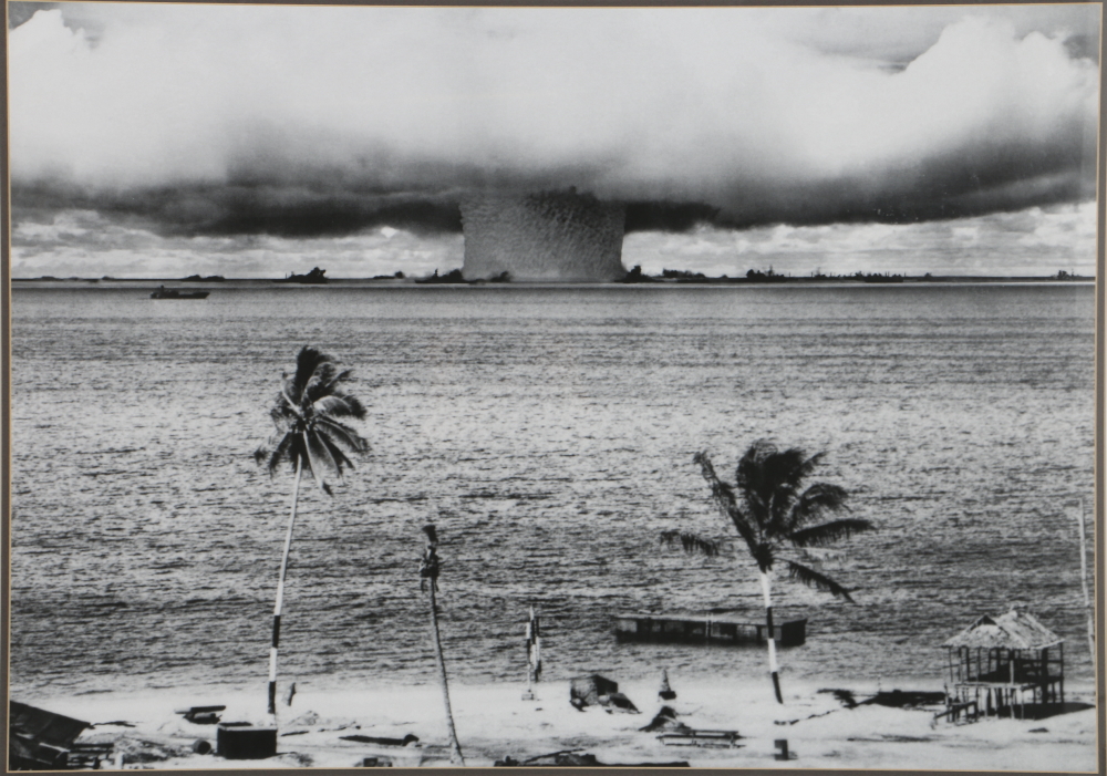 Offset Lithograph After Photo of Bikini Atoll Test