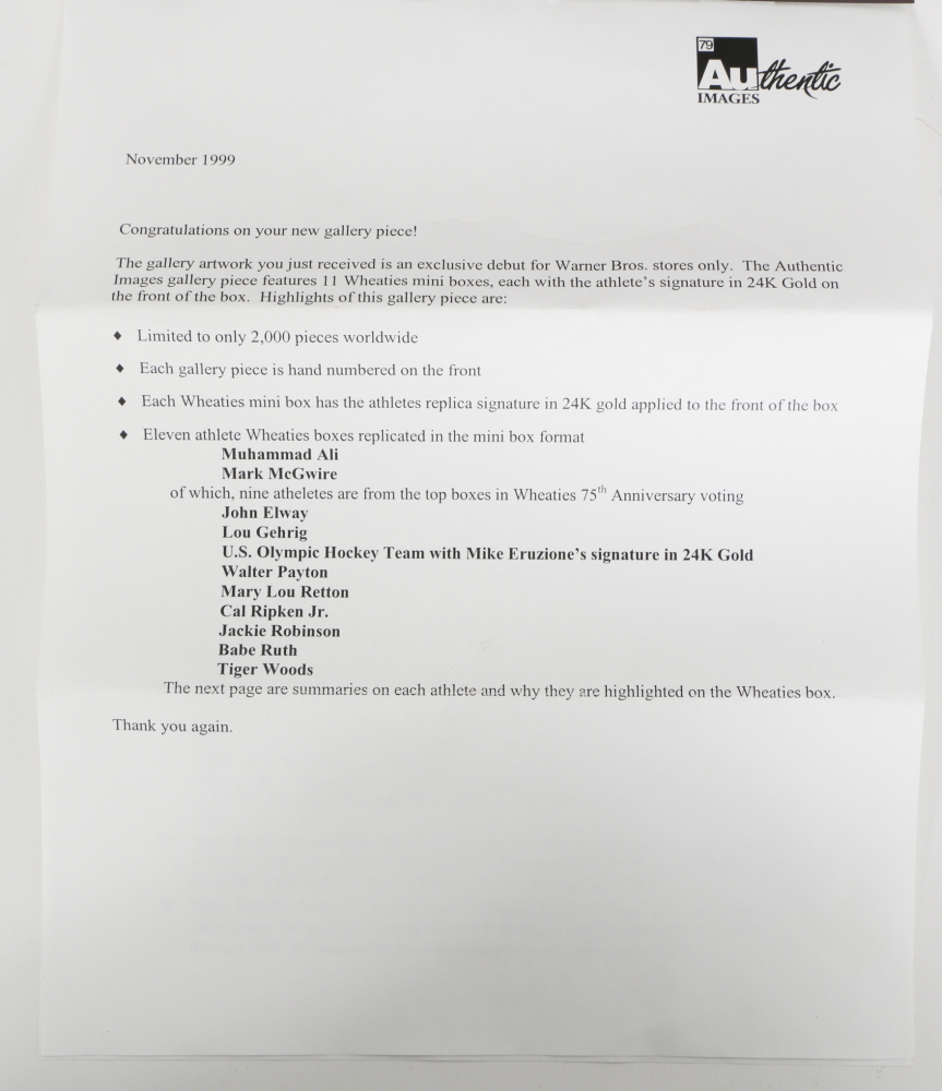 Wheaties Athletes of the Century Limited Edition Collection