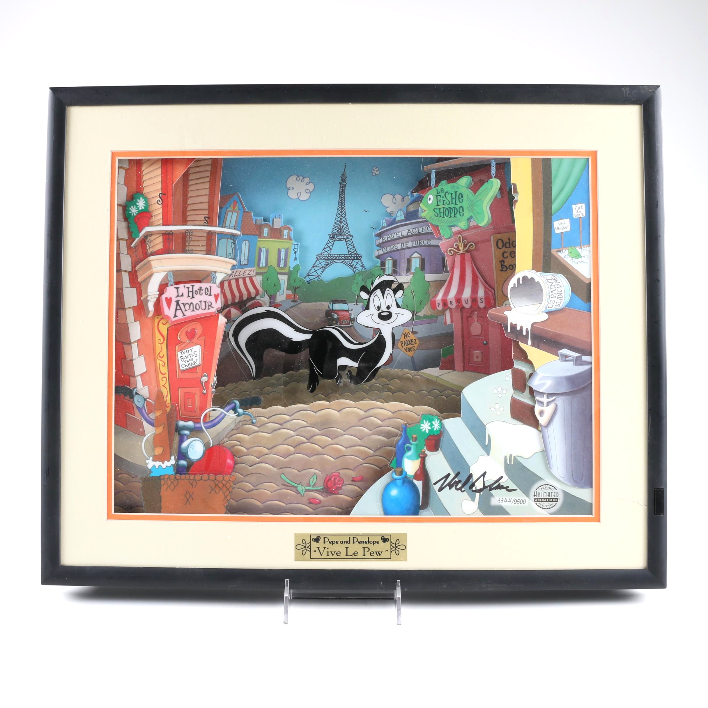 Animated Animations Limited Edition Layered Offset Lithograph "Vive Le Pew"