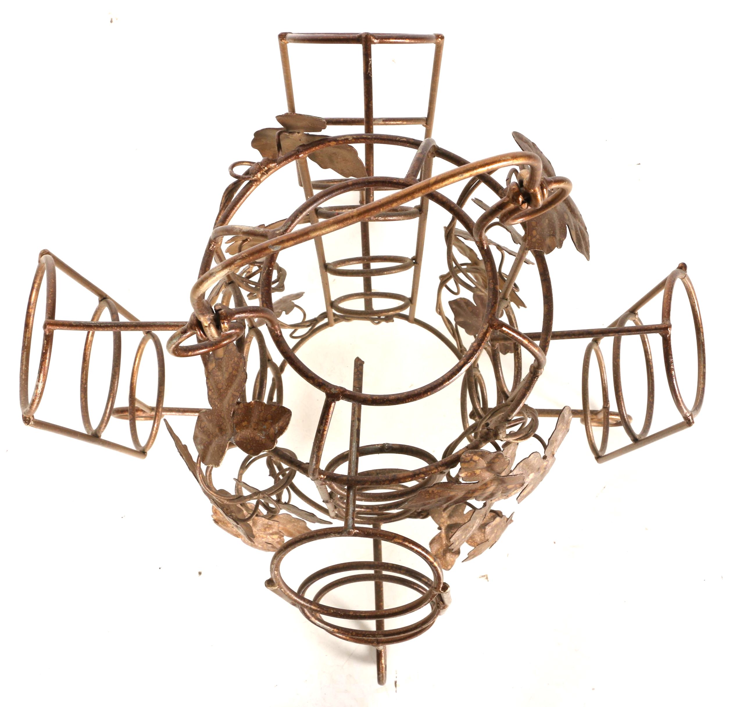 Contemporary Copper Tone Wine Rack