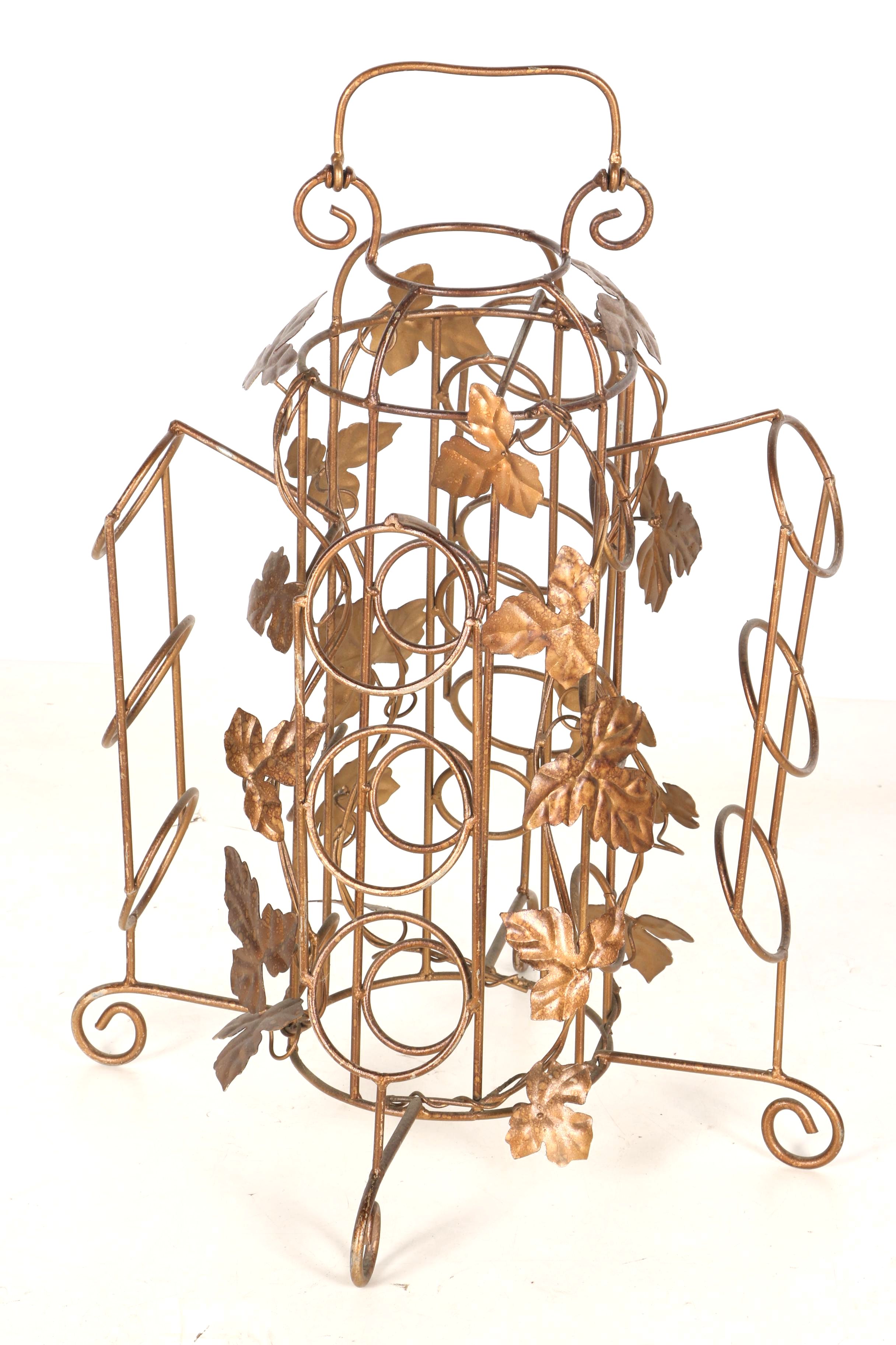 Contemporary Copper Tone Wine Rack