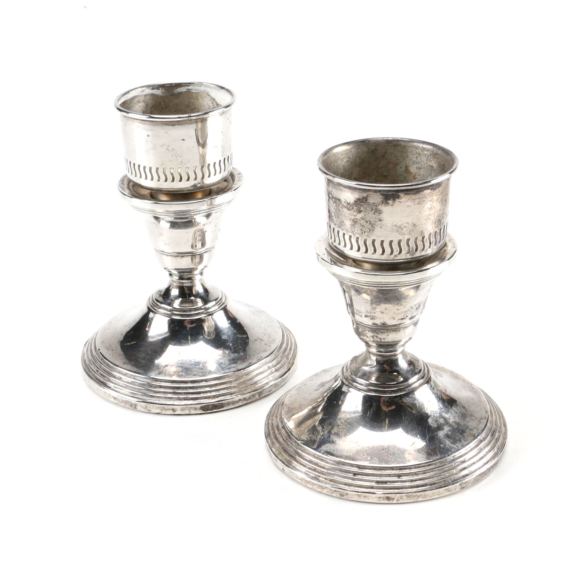 Preisner Weighted Sterling Silver Candlesticks