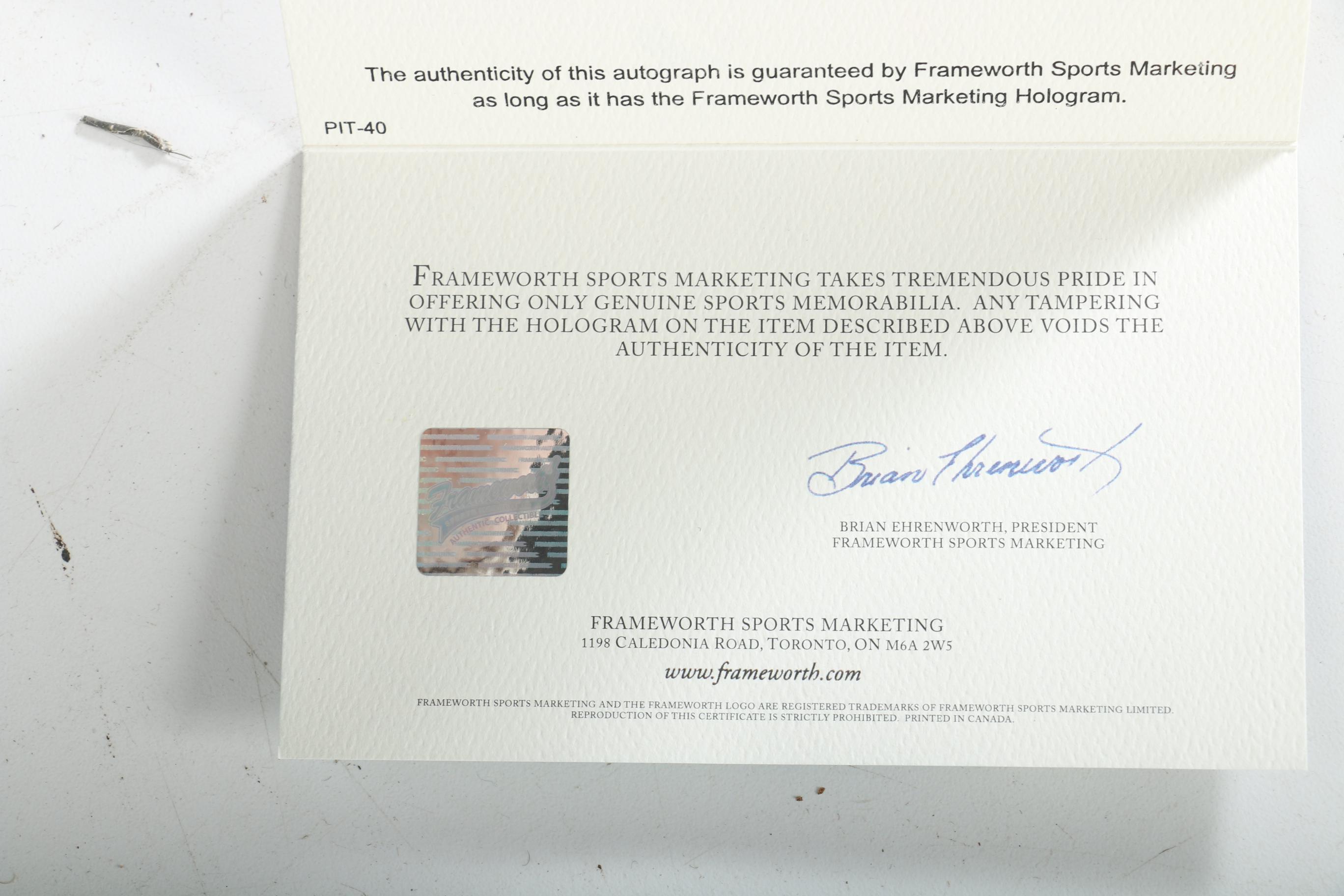 Maxime Talbot Penguins Signed Puck