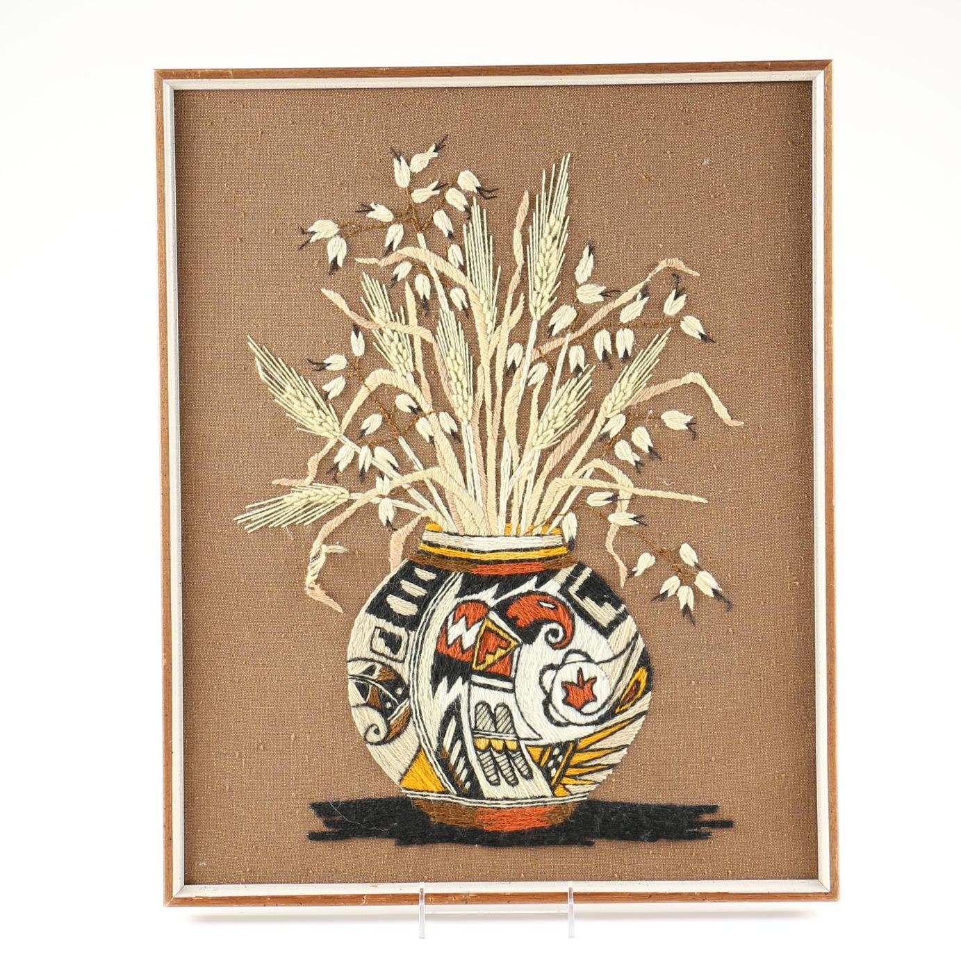 Needlepoint of Wheat Sheaves