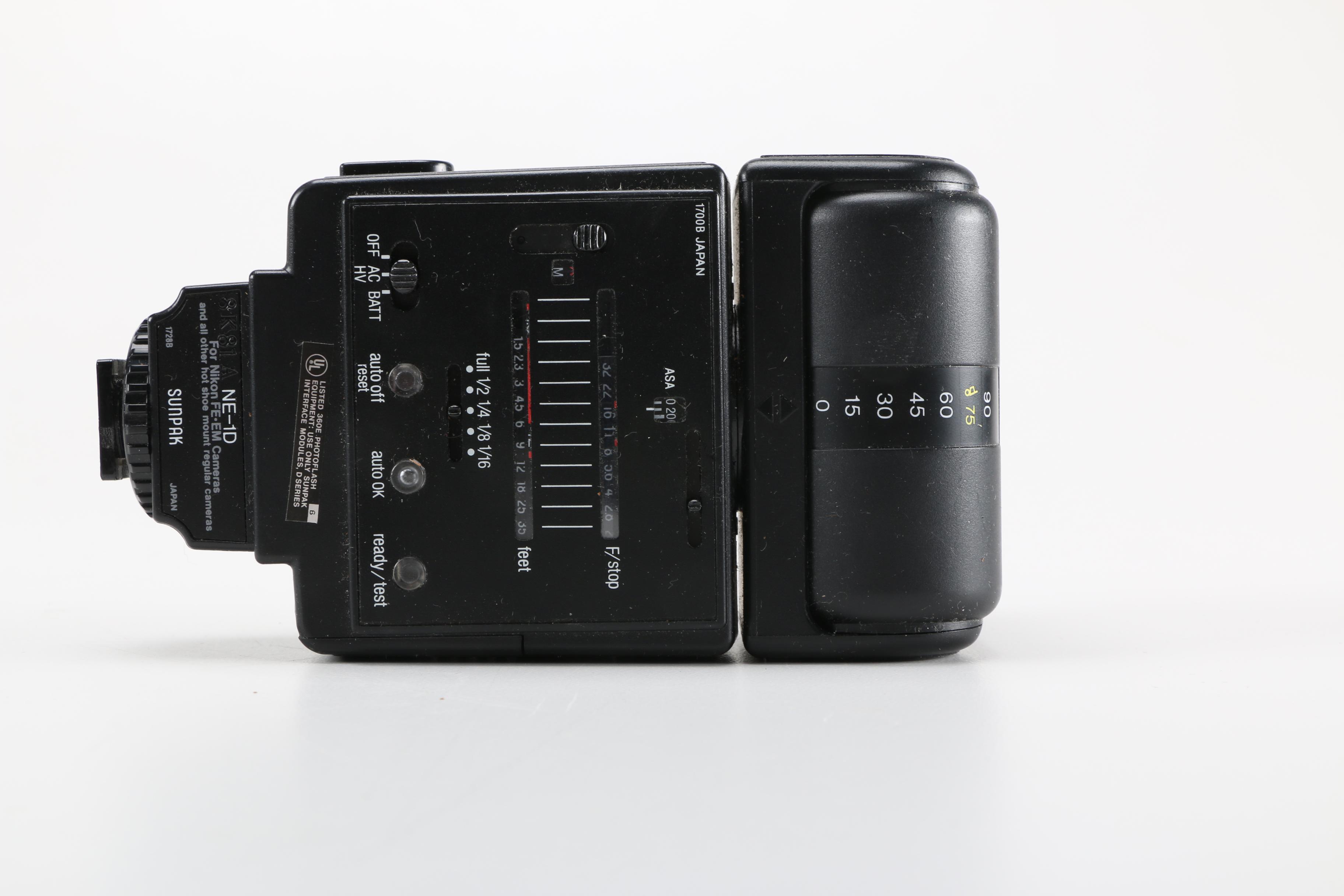 Nikon Motor Drive MD4, Lenses and Sunpak