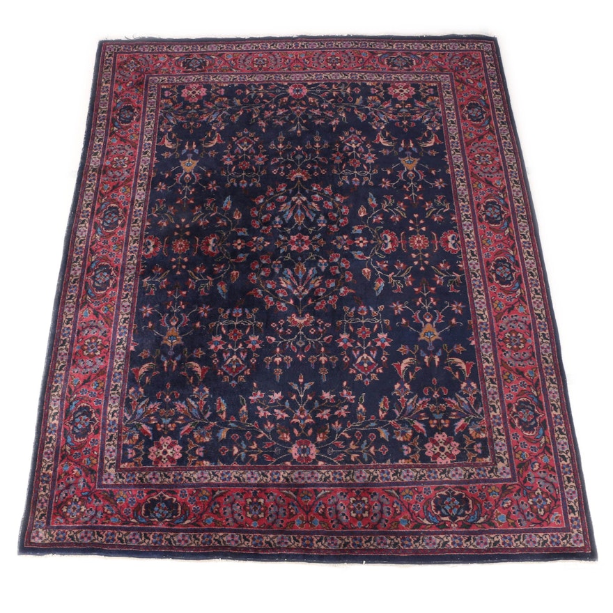 Hand-Knotted Persian Mashad Area Rug