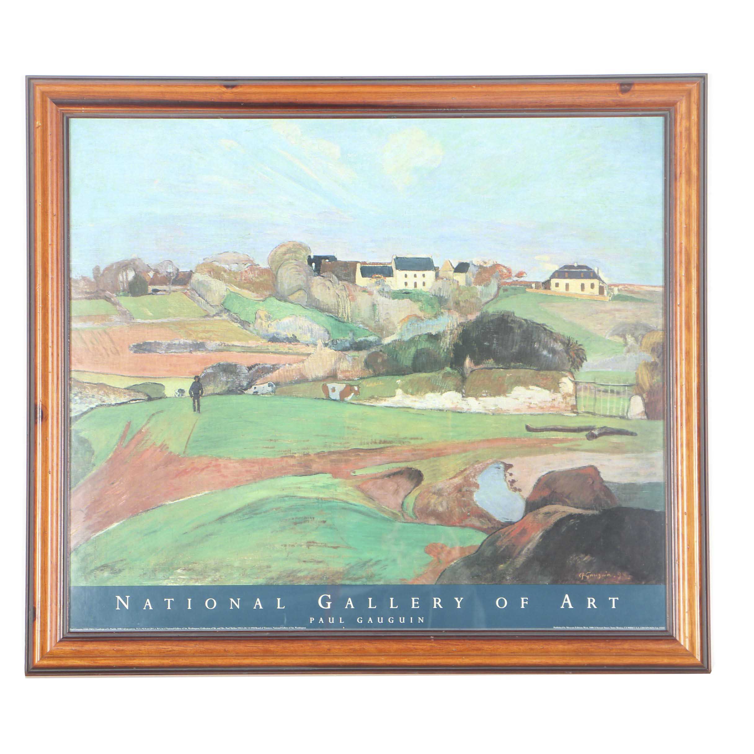 After Paul Gauguin Offset Lithograph "Landscape at Le Pouldu"