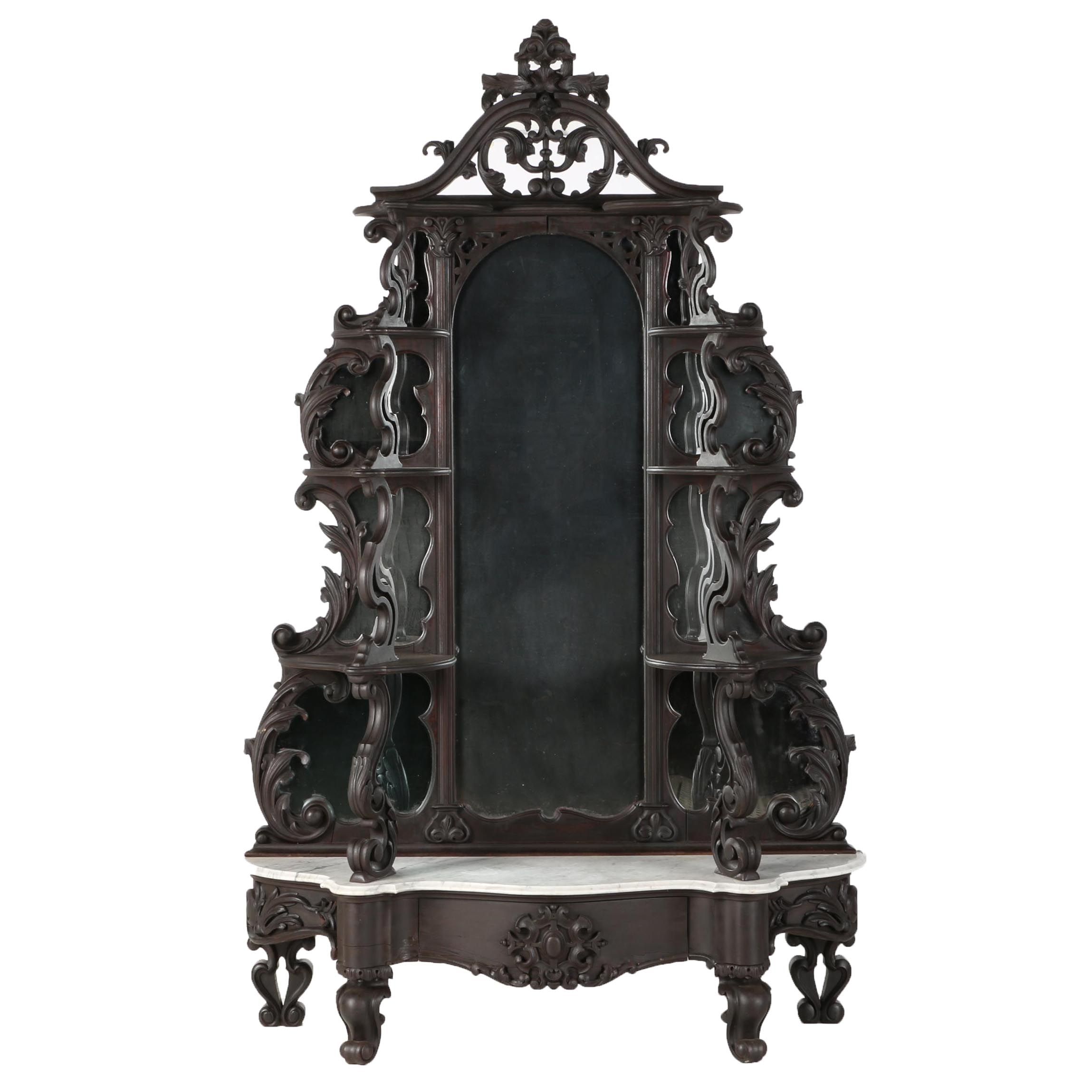 Mitchell and Rammelsberg 19th Century Rosewood Etagere