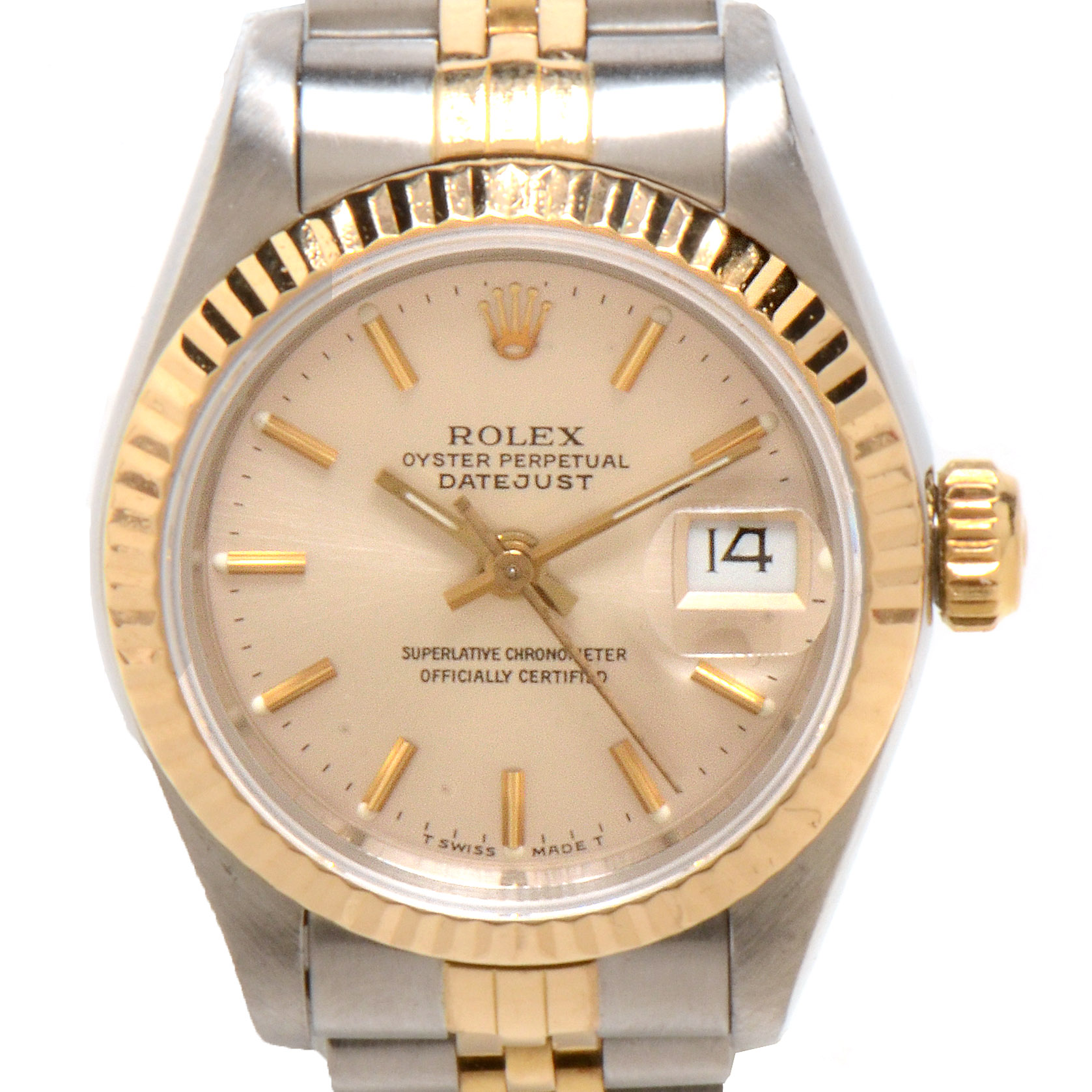 Women's Rolex Datejust 18K Gold and Steel Silver Dial Automatic