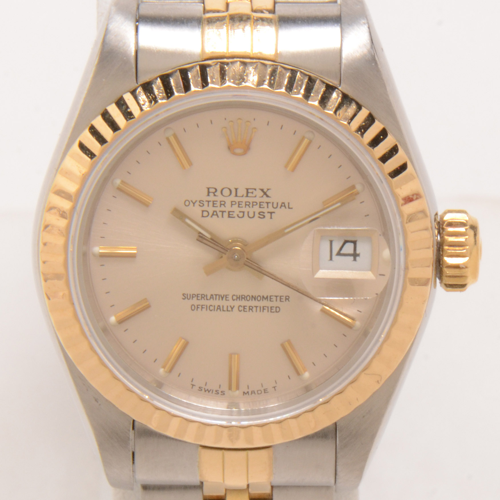 Women's Rolex Datejust 18K Gold and Steel Silver Dial Automatic