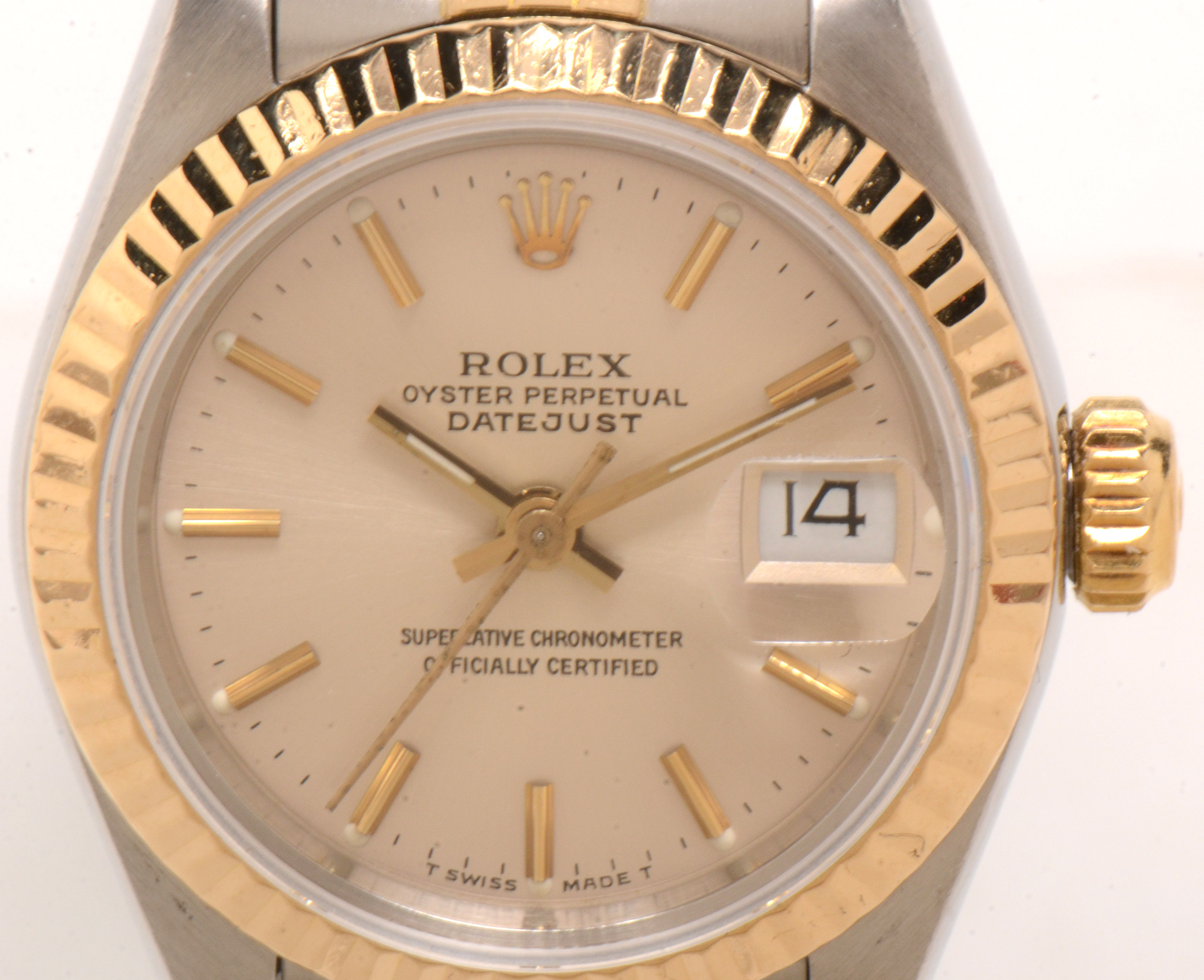 Women's Rolex Datejust 18K Gold and Steel Silver Dial Automatic