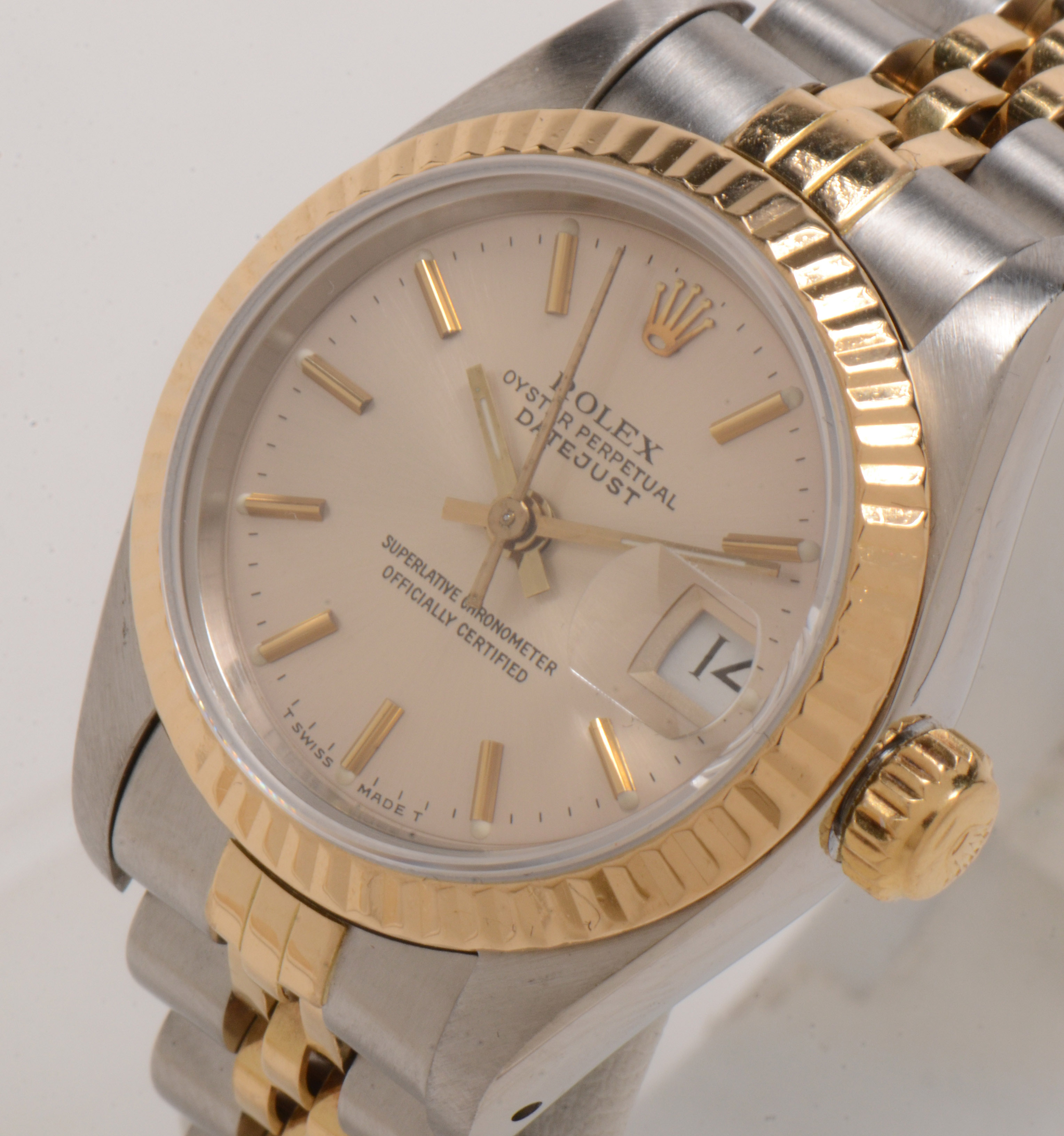 Women's Rolex Datejust 18K Gold and Steel Silver Dial Automatic