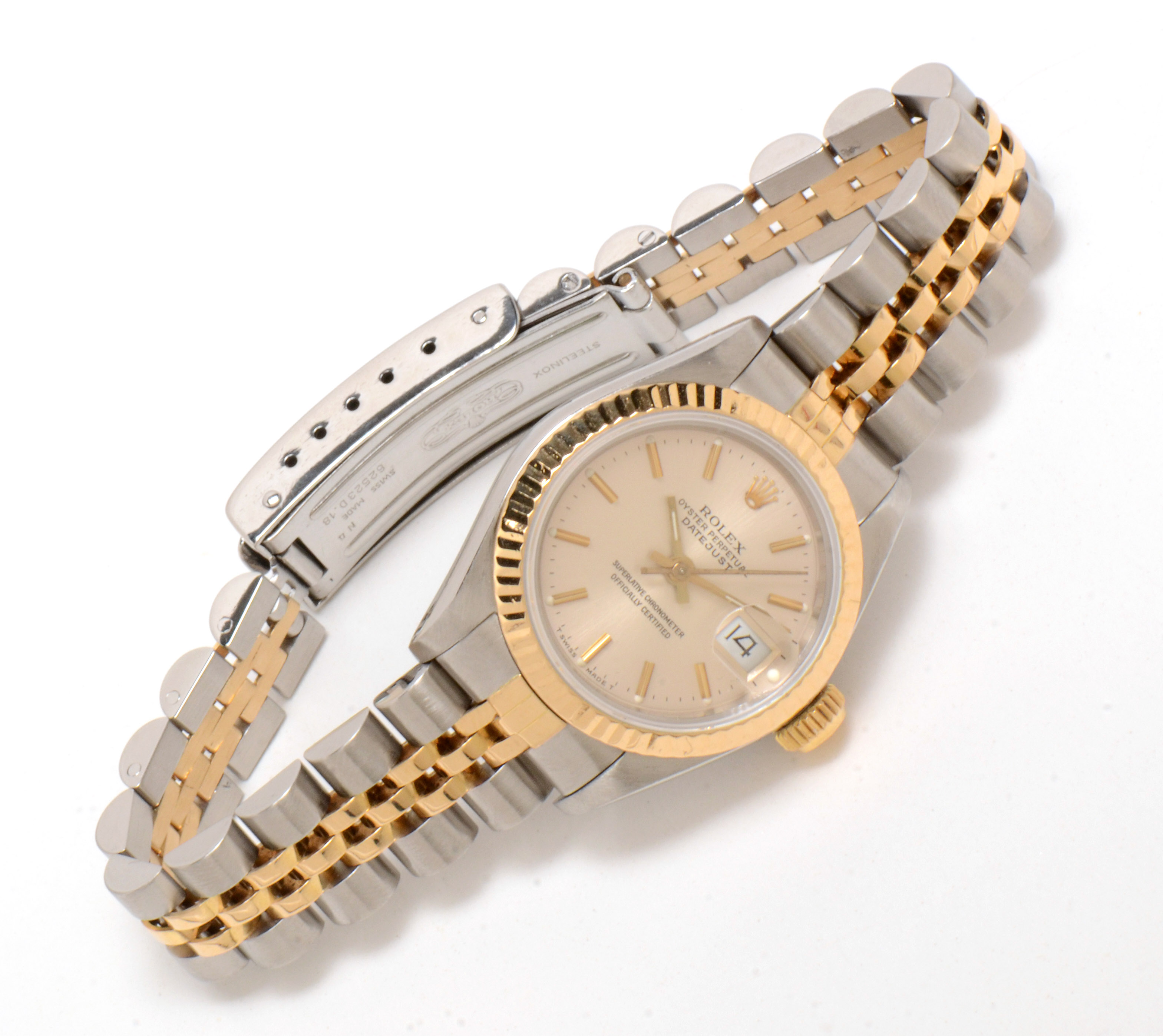 Women's Rolex Datejust 18K Gold and Steel Silver Dial Automatic