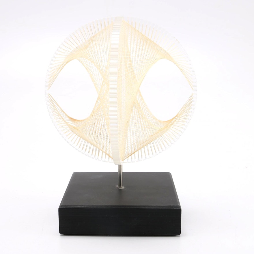 Ronald Fox 1970s Lucite and String Sculpture