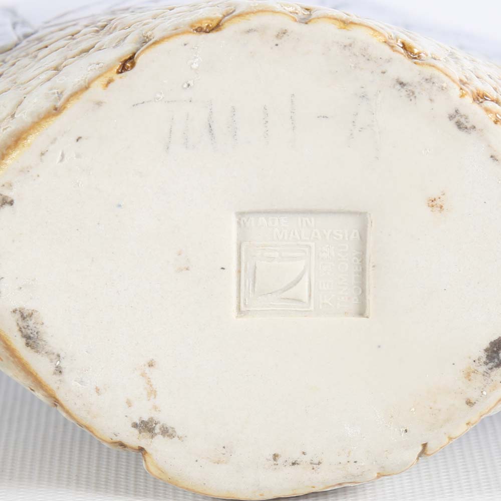 Pair of Tenmoku Pottery Vases