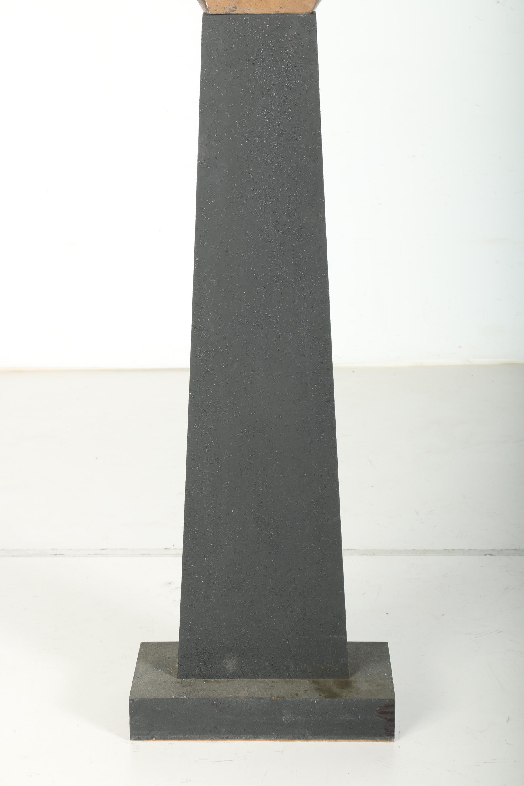 Copper Tone Cycladic Style Bust With Stand