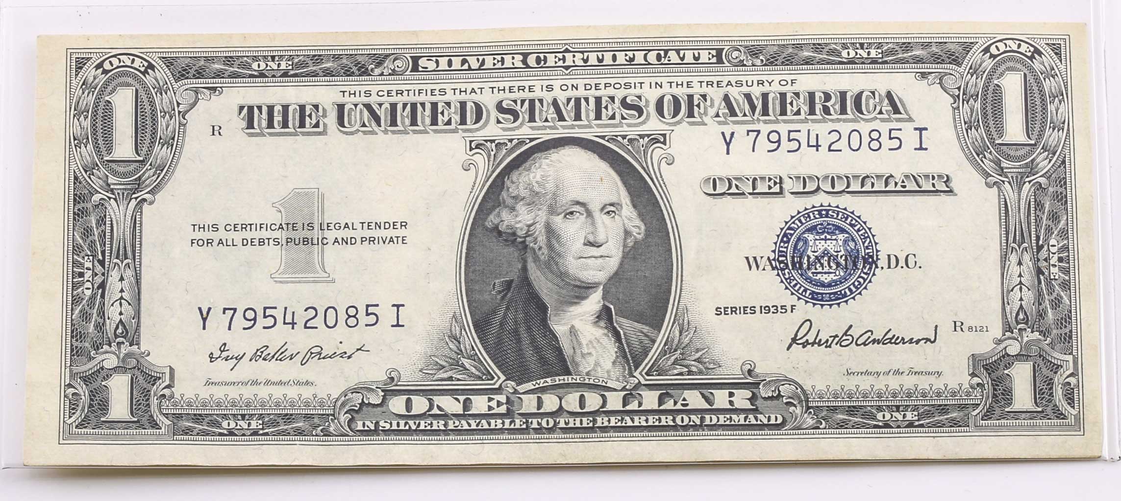 Group of Two 1935 One Dollar Silver Certificates