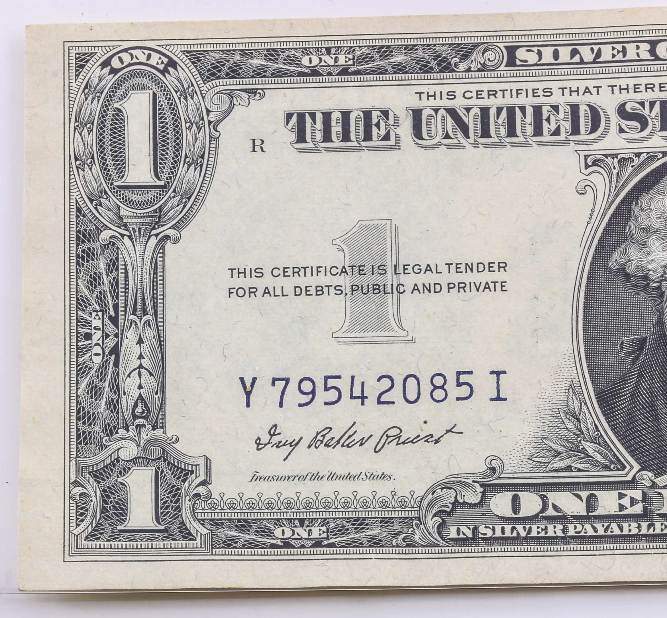 Group of Two 1935 One Dollar Silver Certificates
