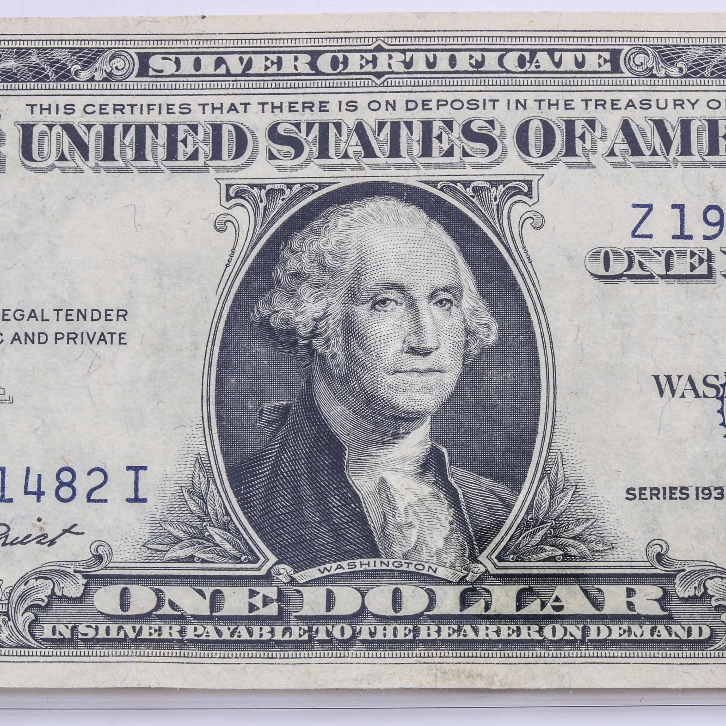 Group of Two 1935 One Dollar Silver Certificates