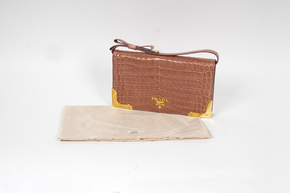 Prada Pochette Crocodile Handbag