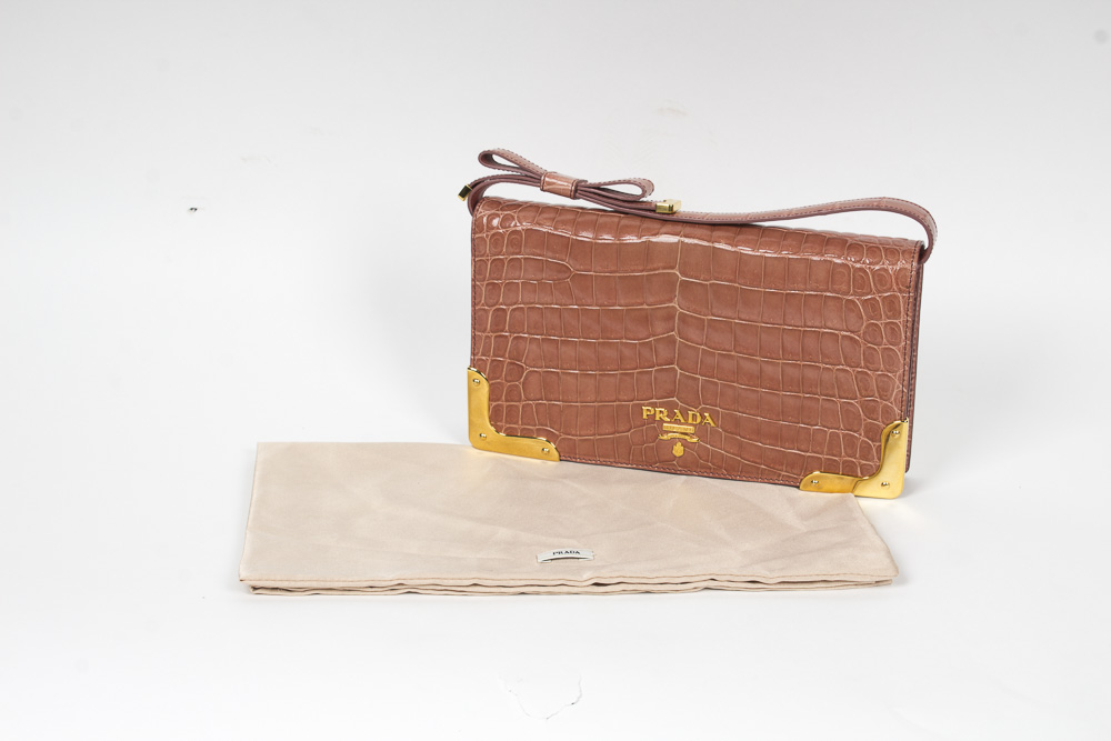 Prada Pochette Crocodile Handbag