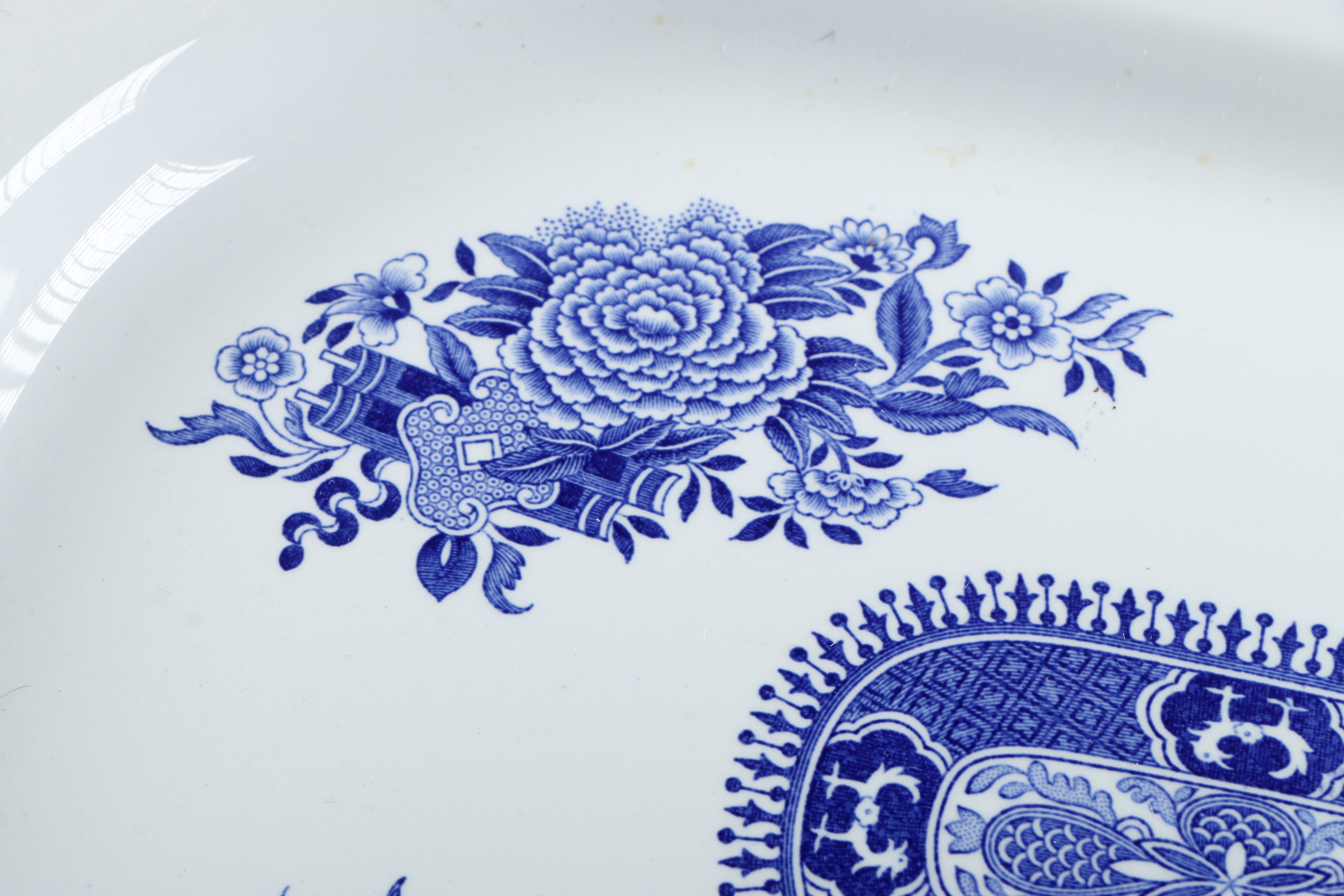 Spode Fitzhugh Blue and White Large Tureen with Underplate
