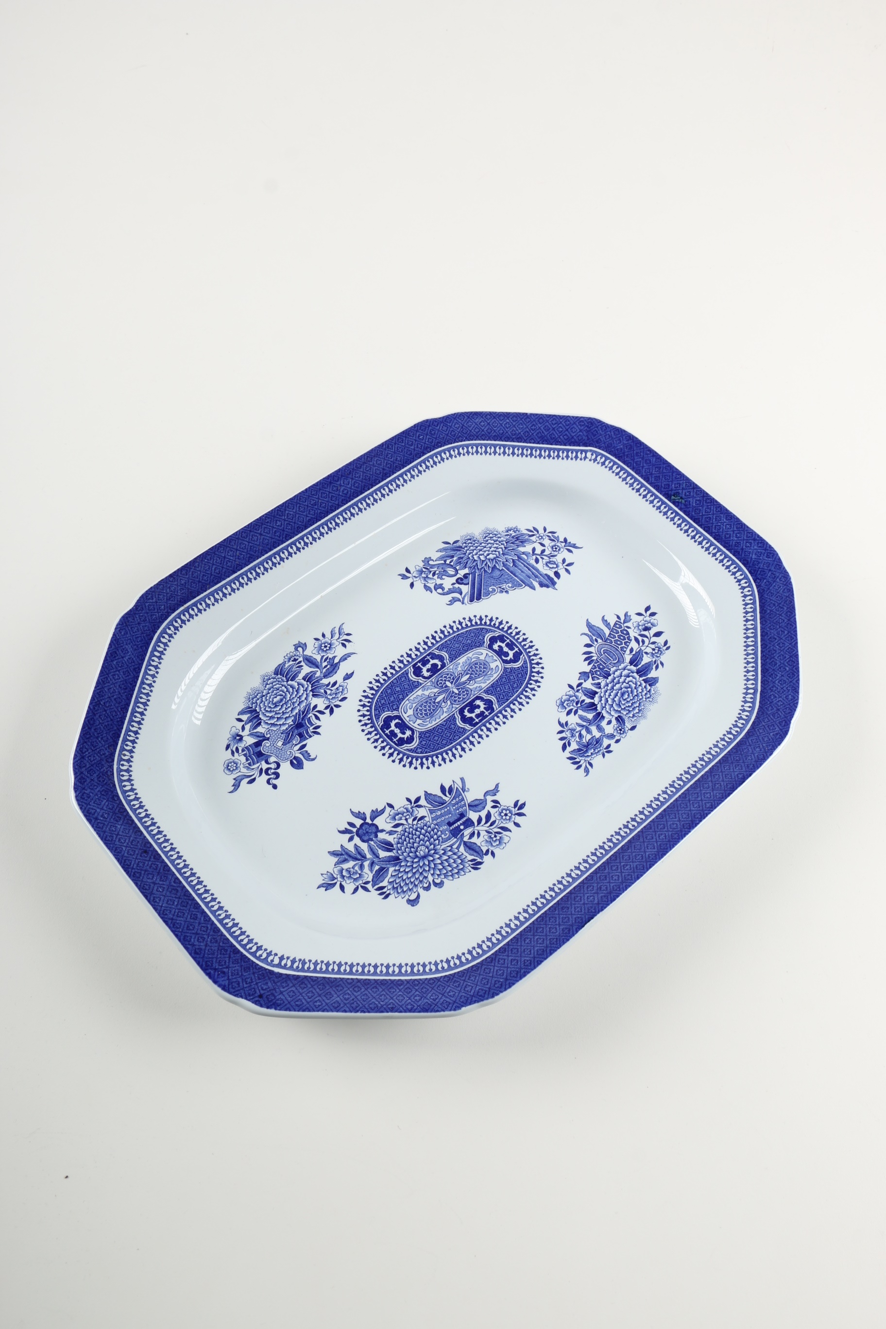 Spode Fitzhugh Blue and White Large Tureen with Underplate