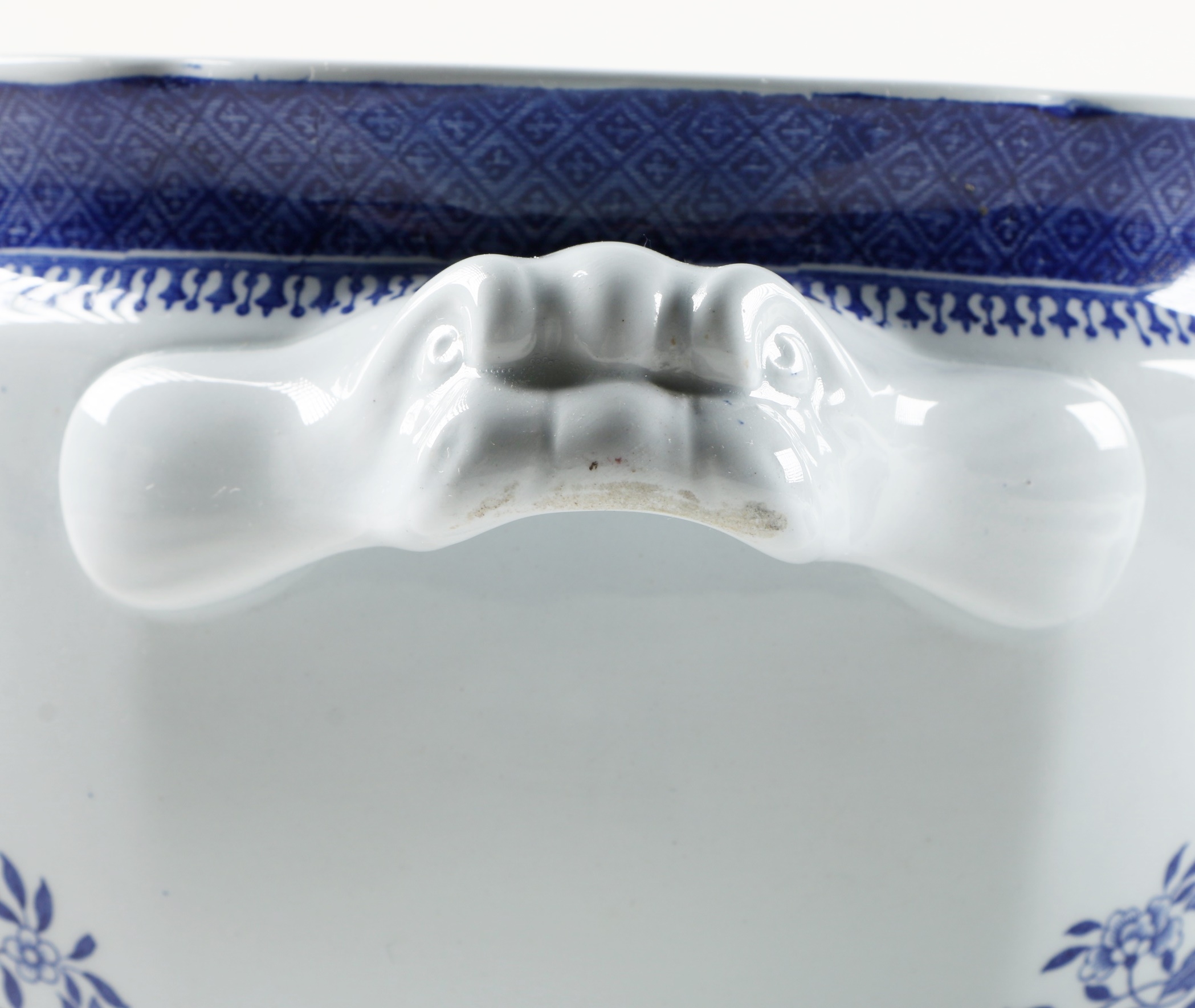 Spode Fitzhugh Blue and White Large Tureen with Underplate