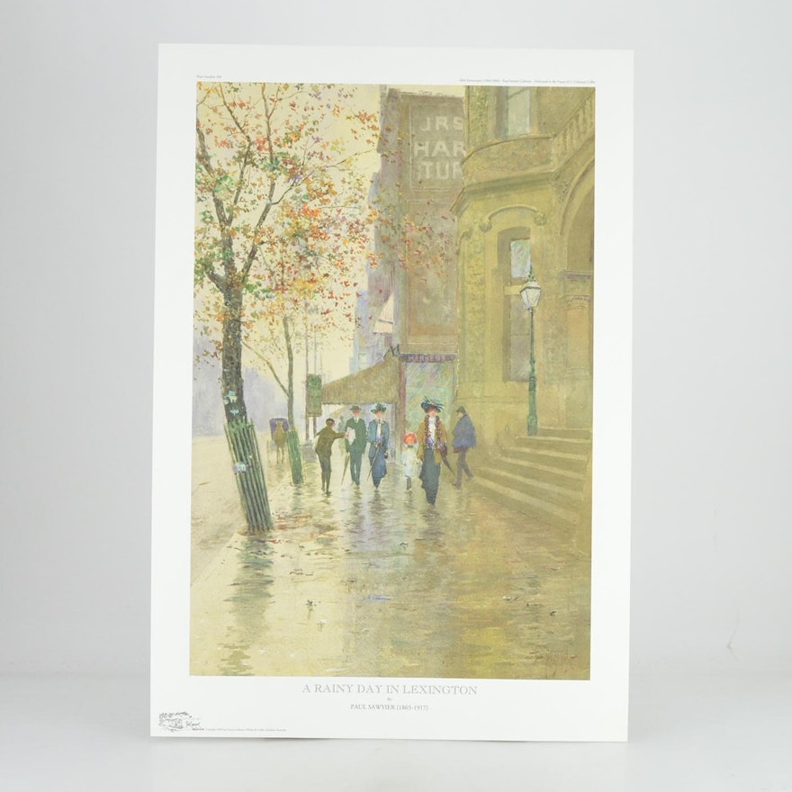 Paul Sawyier Limited Edition Print "A Rainy Day In Lexington"